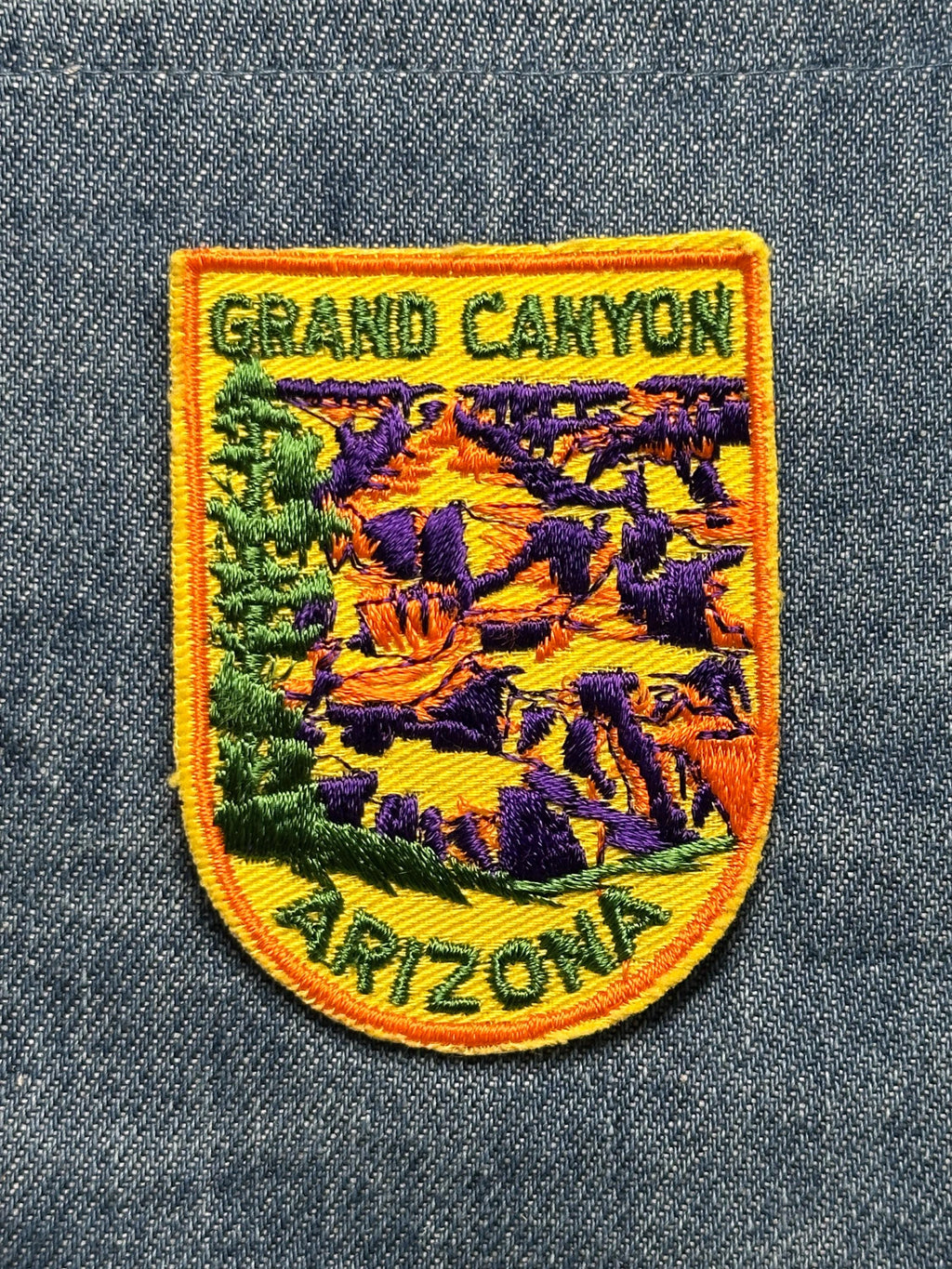 Grand Canyon Collectable Patch: Sew-On Vibrant Scenic - Vintage Travel Accessory