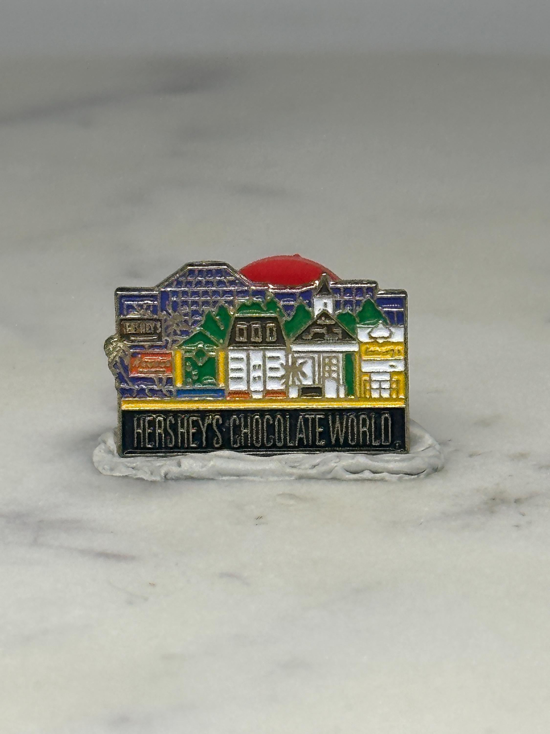 Hershey's Chocolate World Souvenir Pin: Enamel Multicolor - Vintage Travel Accessory