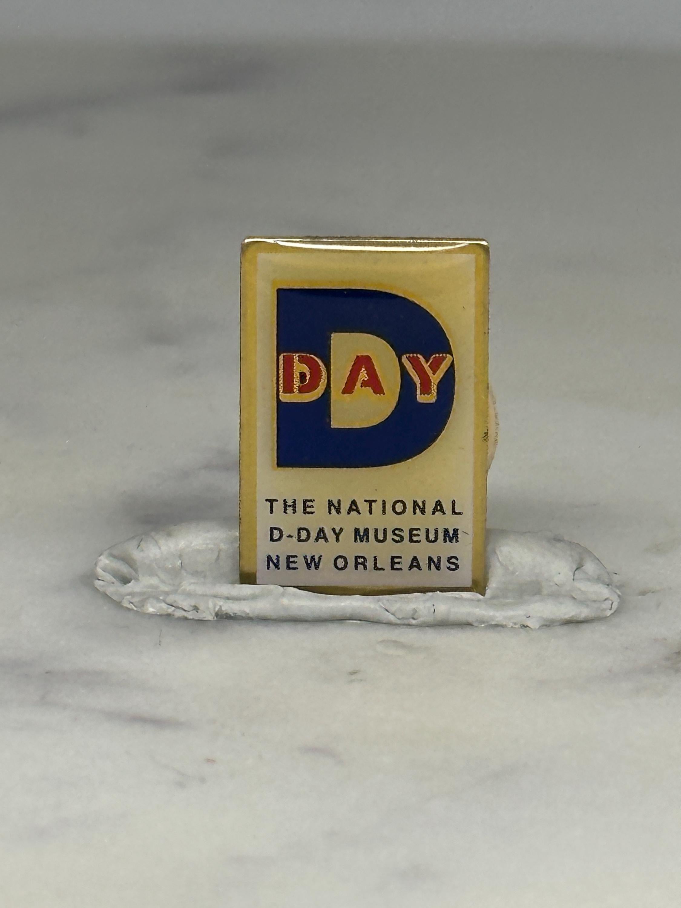D-Day Museum Collectible Pin: Gold Enamel Finish - WWII Tribute Accessory
