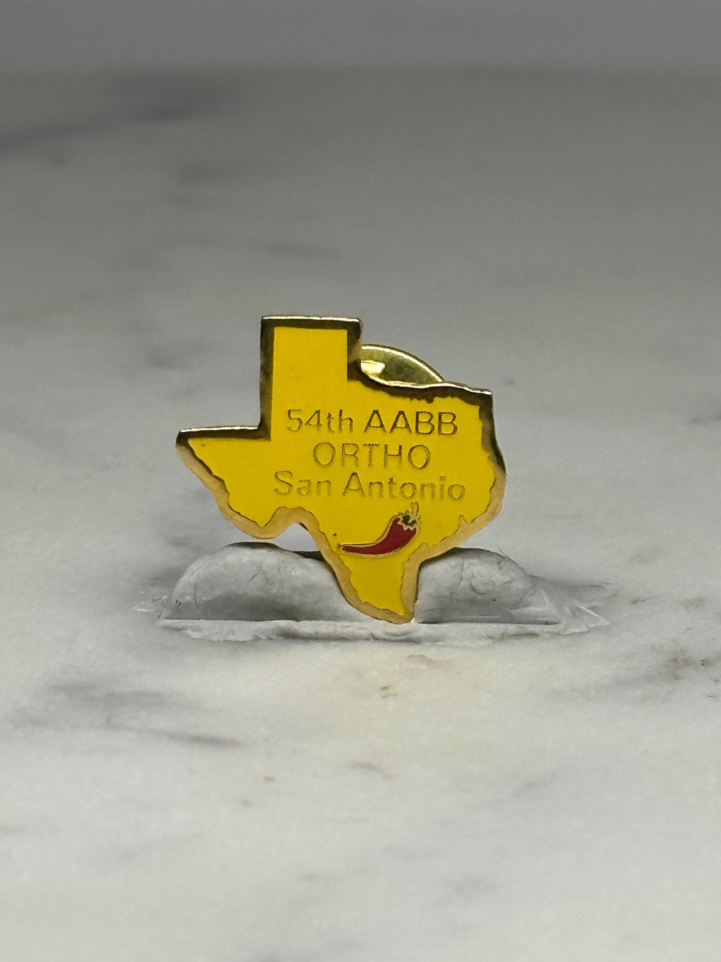 Texas Medical Conference Pin: Yellow Enamel - Medical Accessory