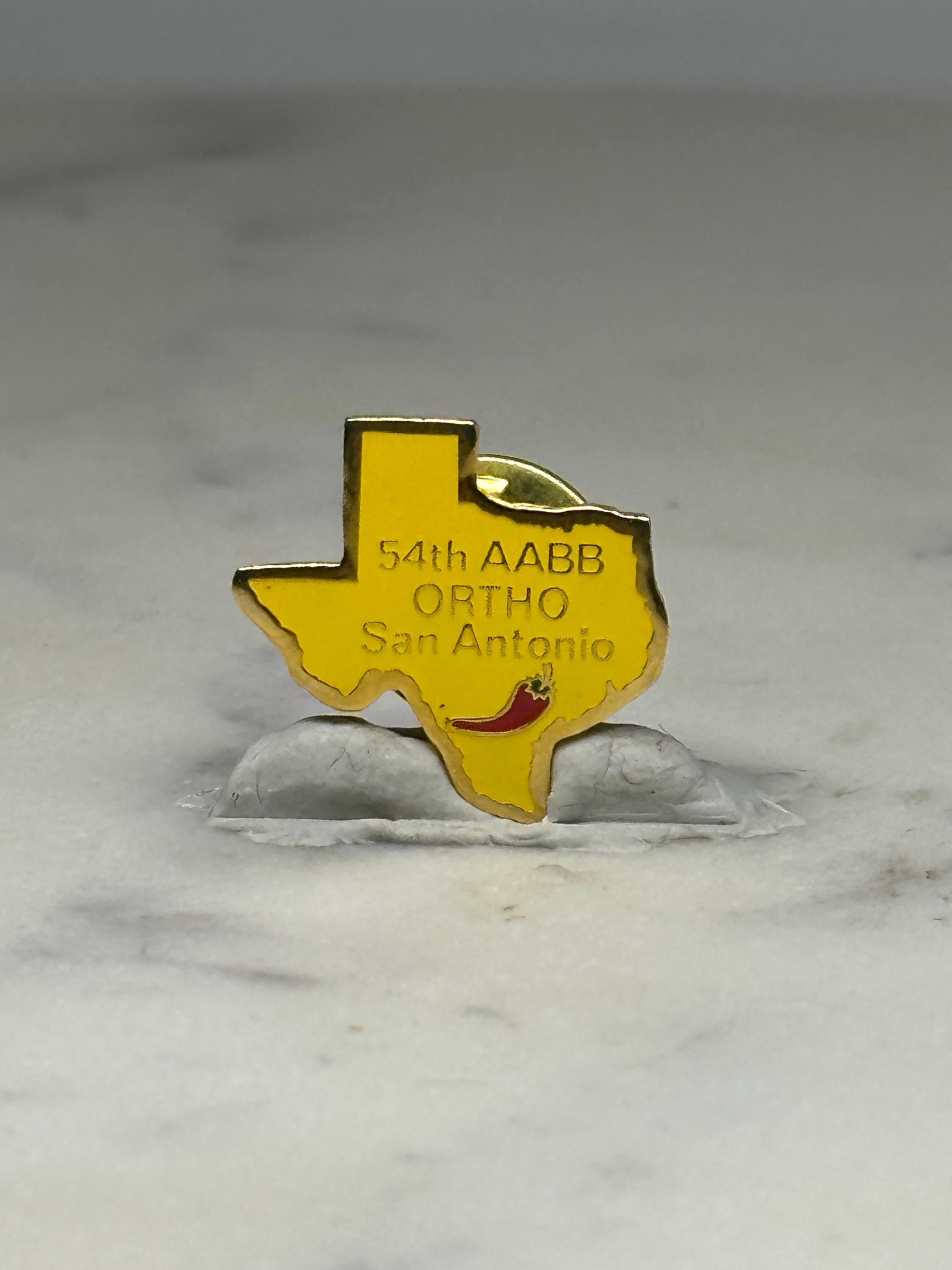 Texas Medical Conference Pin: Yellow Enamel - Medical Accessory