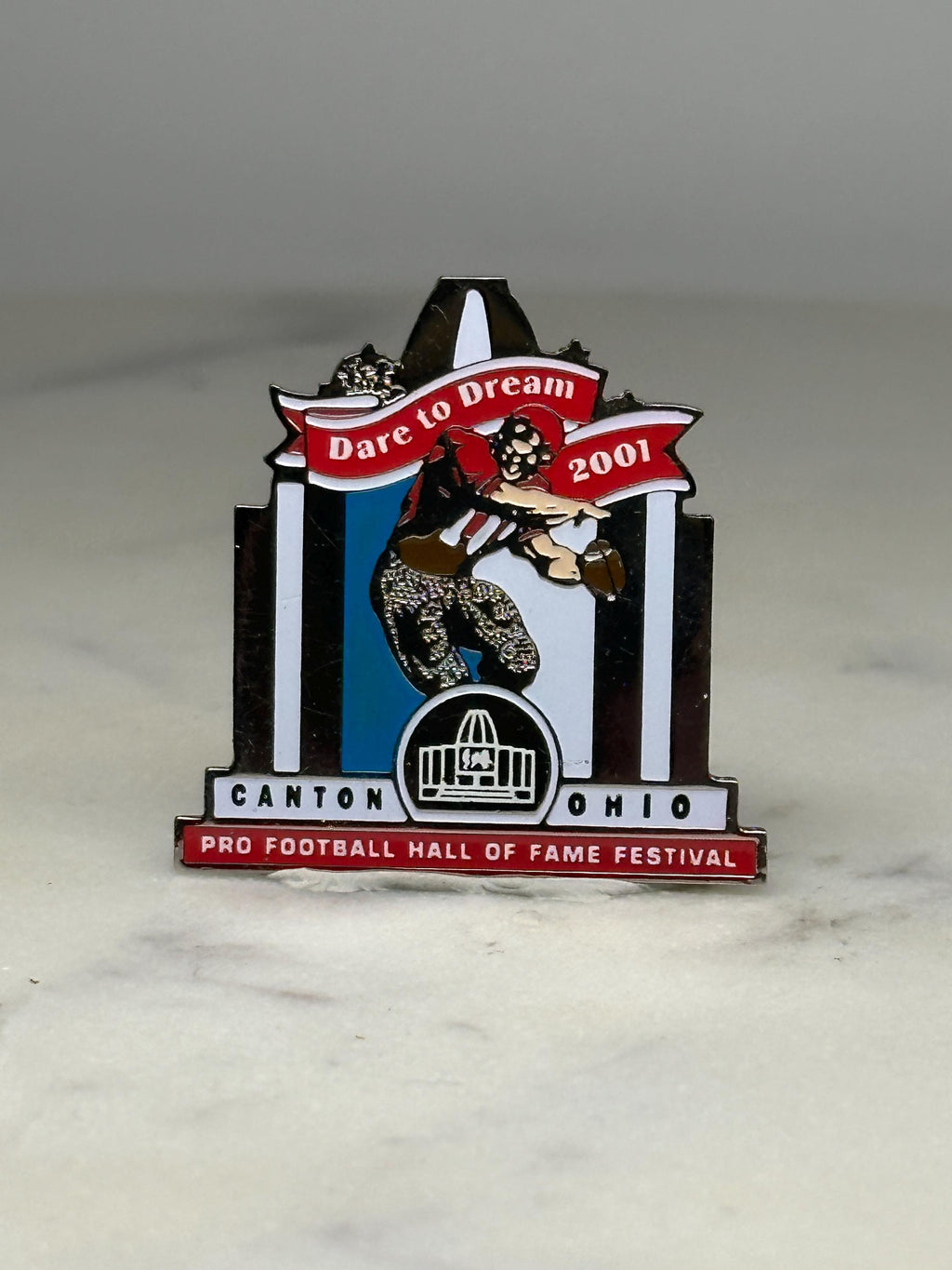 Pro Football Hall of Fame Festival Pin: Enamel Red/Black - 2001 Sports Accessory
