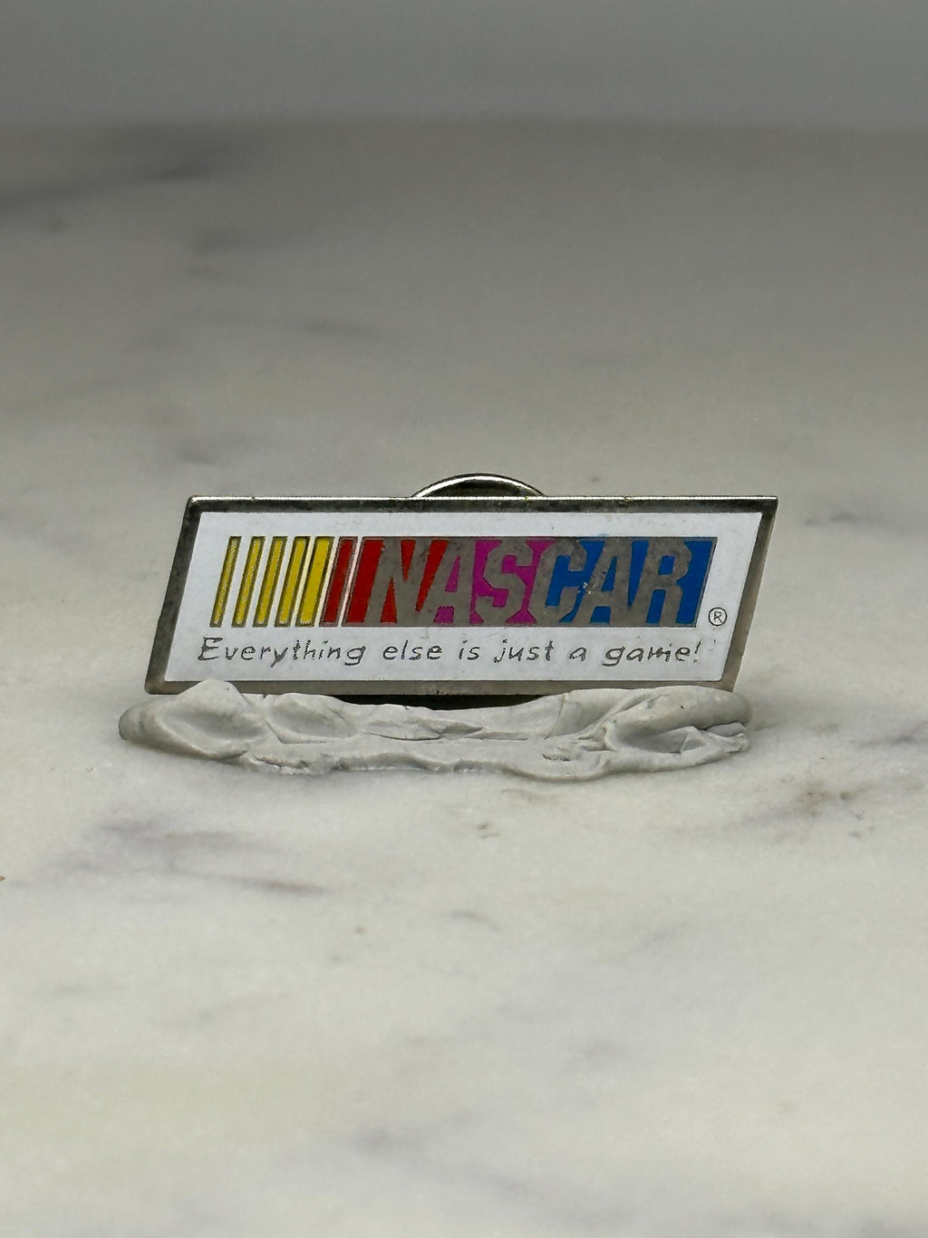NASCAR Racing Pin: Retro Logo Enamel - Vintage Sports Accessory