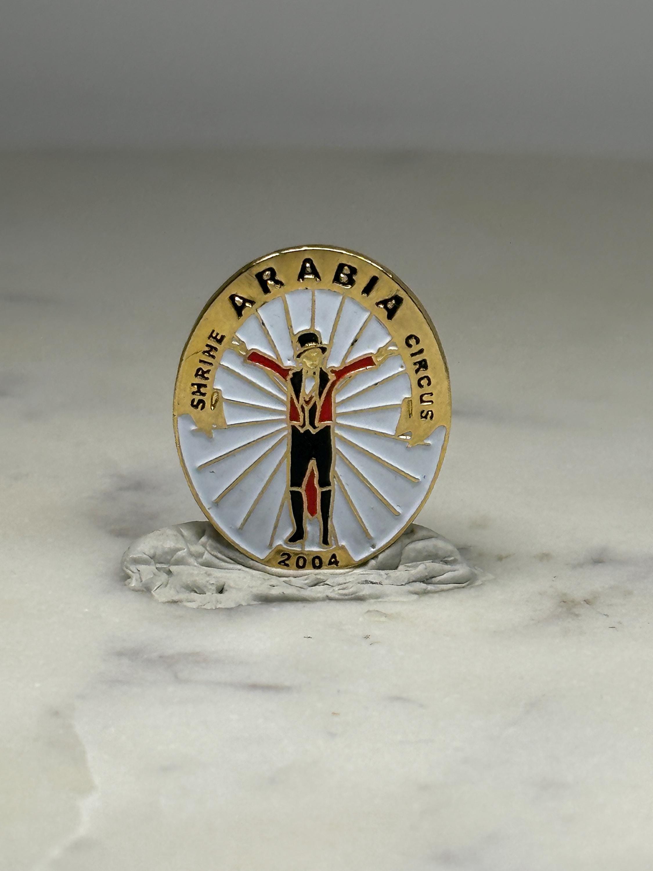 Shrine Arabia Circus Pin: Gold & Enamel Finish - 2004 Collectible Accessory
