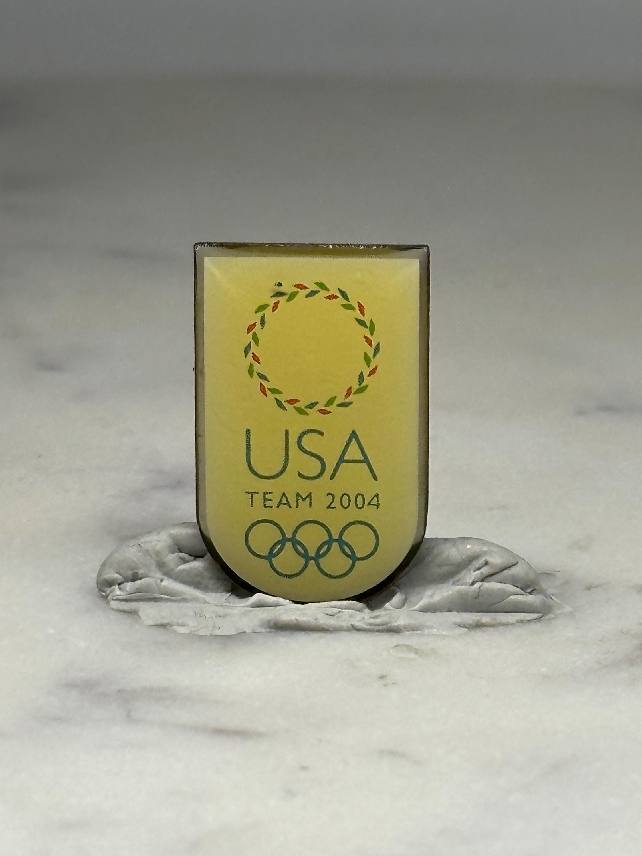 USA Olympics Pin: Yellow Shield Design - Team 2004 Collectible Accessory