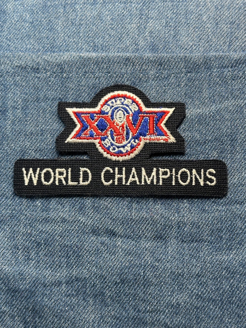 Super Bowl XXVI Collectable Patch: Iron-On Red Blue White - 1990s Sports Accessory