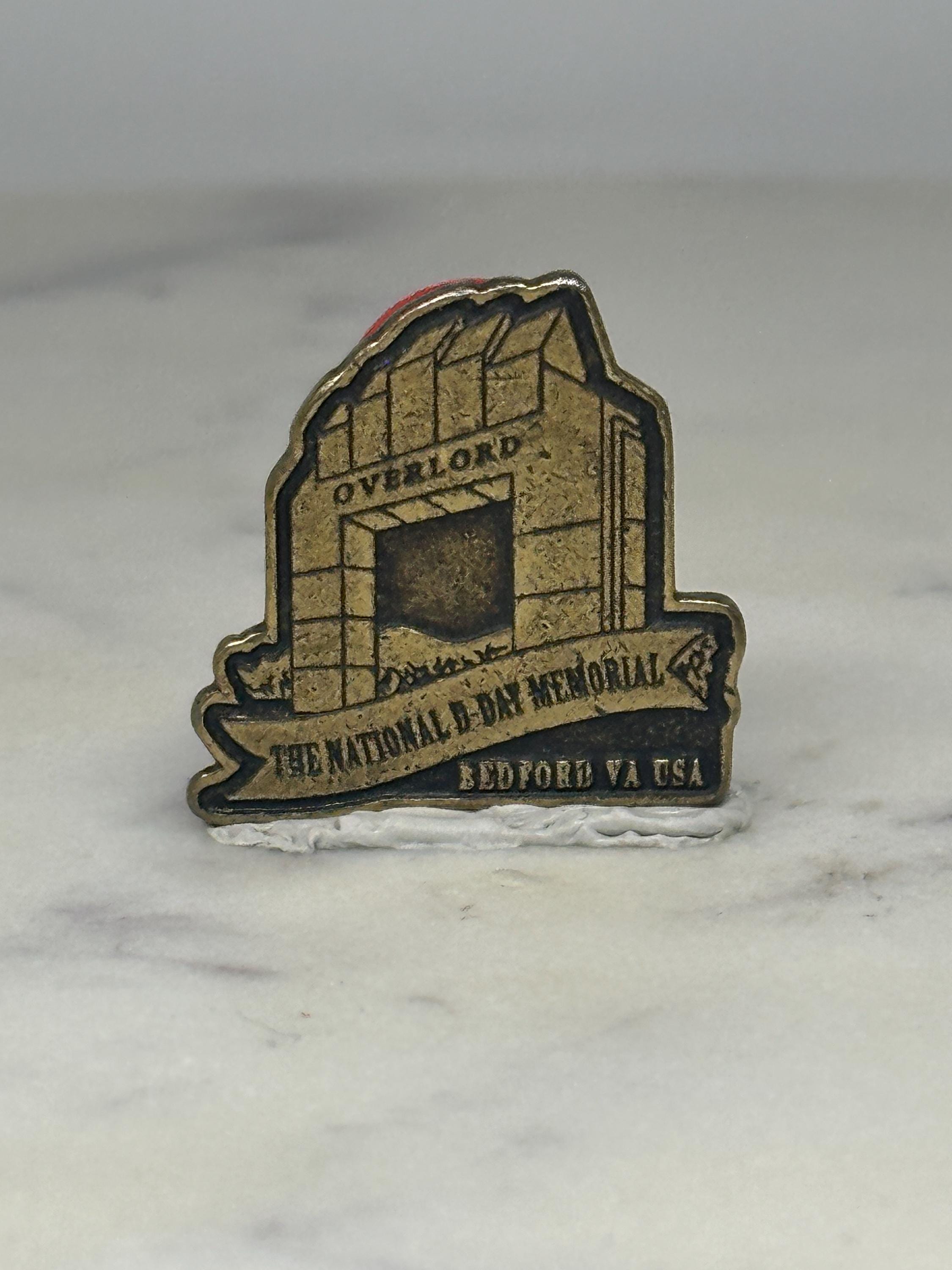 D-Day Memorial Souvenir Pin: Antique Bronze Finish - WWII Tribute Accessory