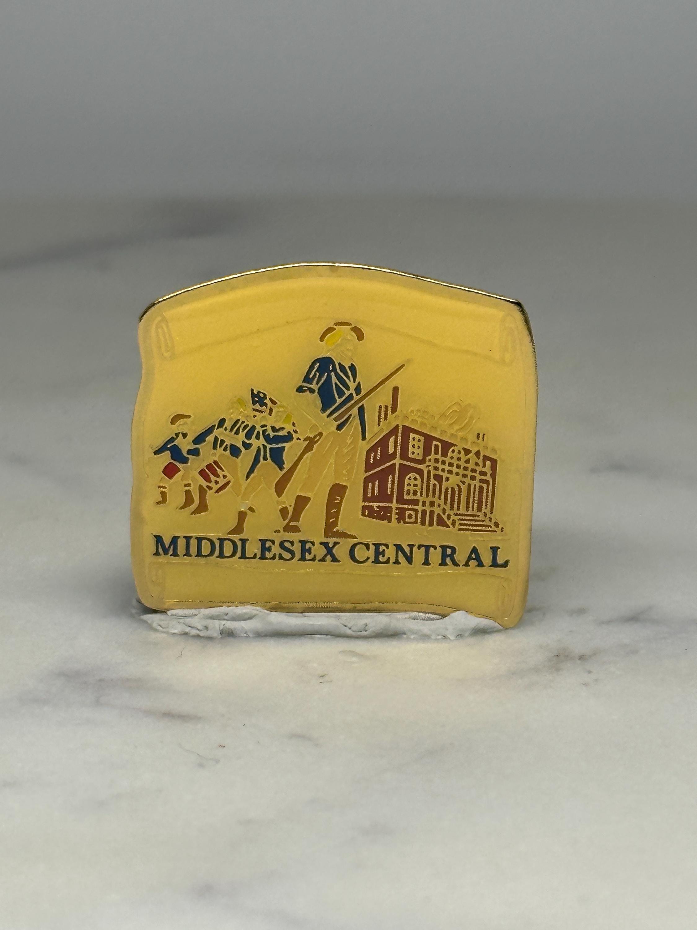 Middlesex Central Lapel Pin: Gold Enamel Finish - Historic Americana Accessory