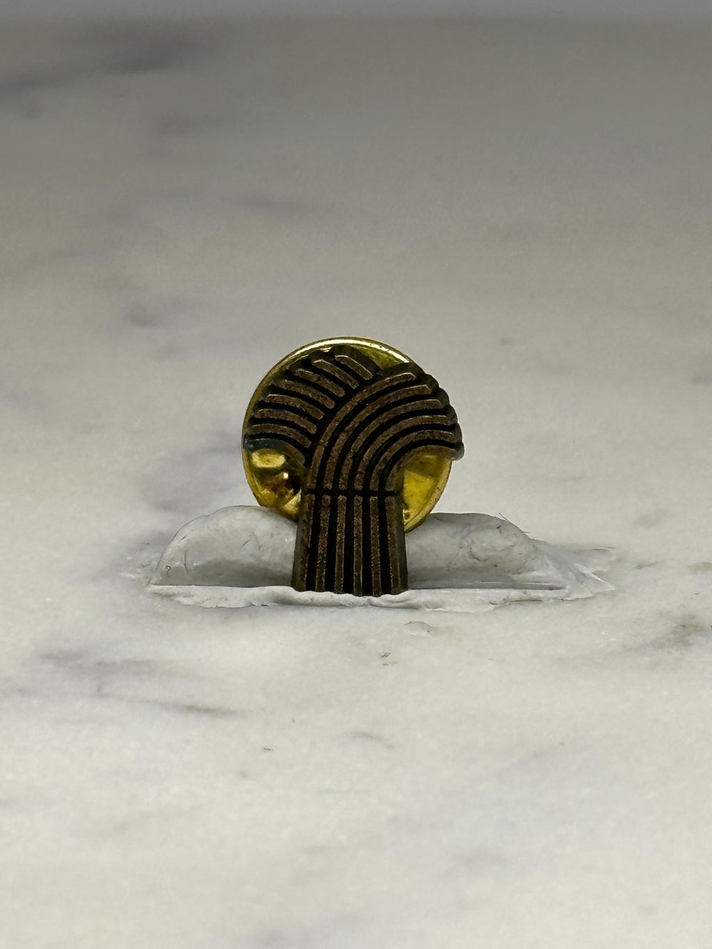 Wheat Sheaf Lapel Pin: Brass Finish - Vintage Agriculture Accessory