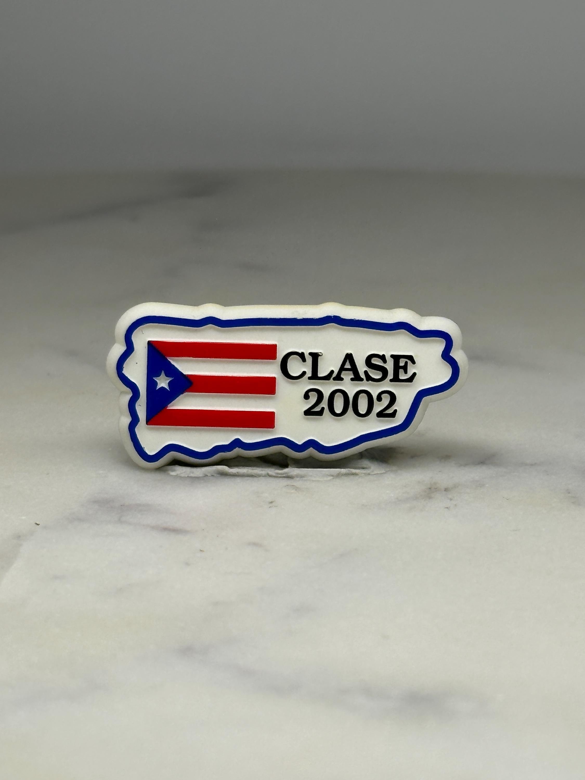 Puerto Rico Class 2002 Pin: Red White Blue Enamel - Graduation Souvenir Accessory