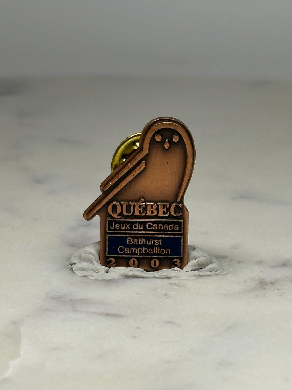 Québec Jeux du Canada Pin: Bronze Finish - 2003 Sports Accessory