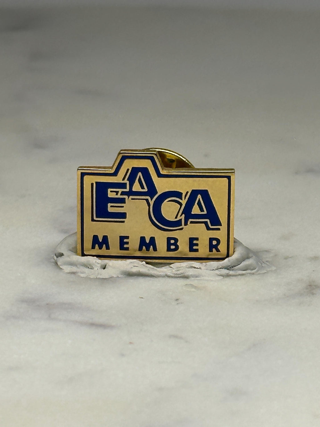 EACA Member Pin: Gold & Blue Enamel - Vintage Career Accessory