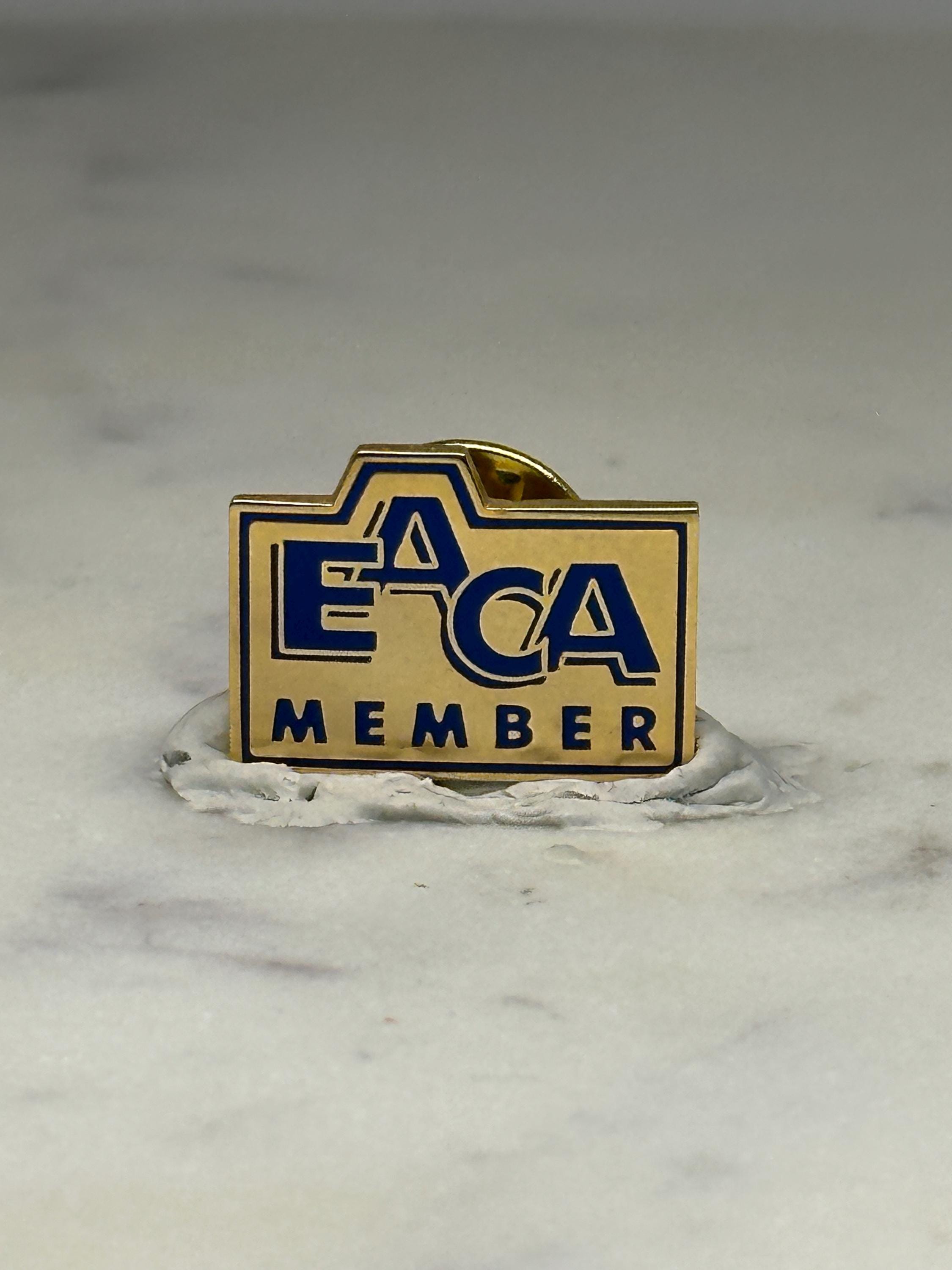 EACA Member Pin: Gold & Blue Enamel - Vintage Career Accessory