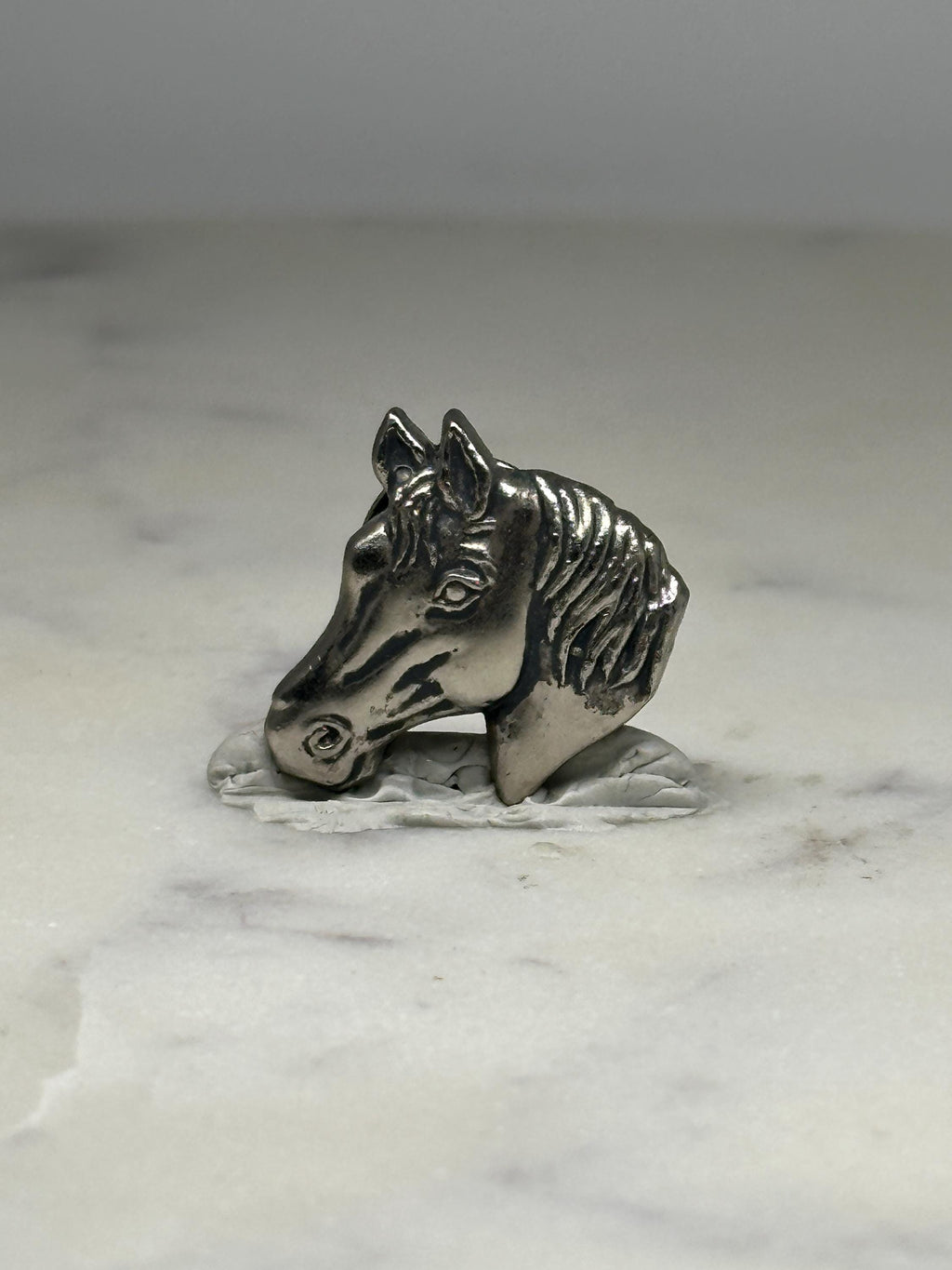 Horse Head Lapel Pin: Antique Silver Tone - Western Style Accessory