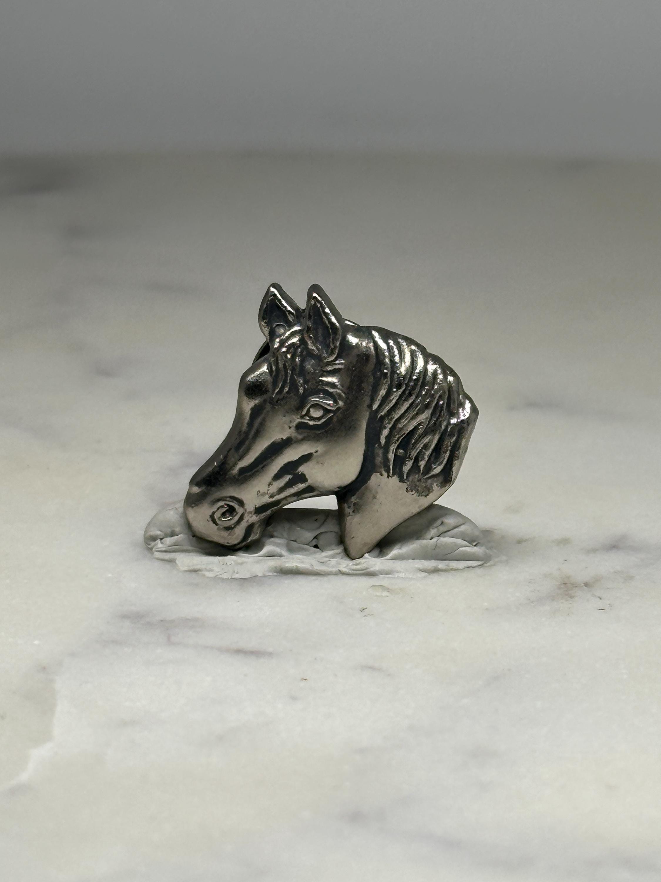 Horse Head Lapel Pin: Antique Silver Tone - Western Style Accessory