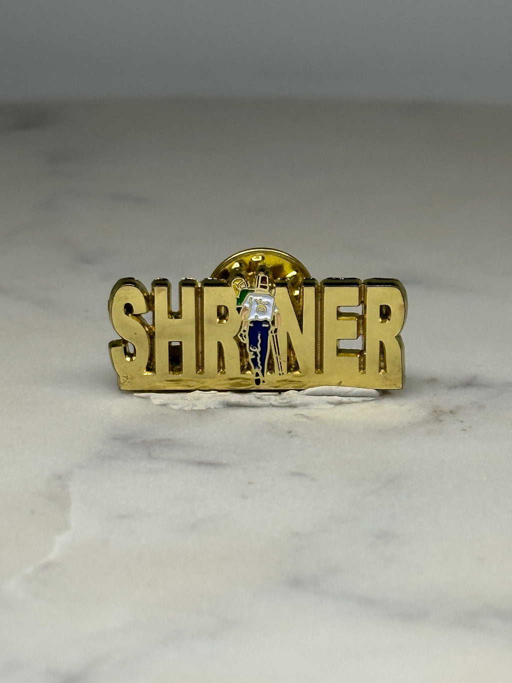Shriner Lapel Pin: Gold Tone with Color Accents - Fraternal Order Accessory