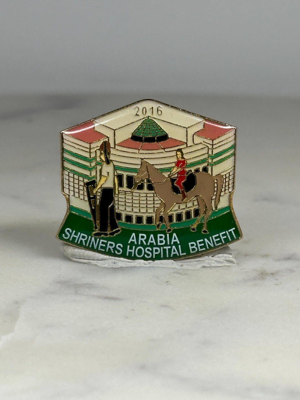 Shriners Hospital Benefit Pin: Enamel Colorful Design - 2016 Charity Accessory
