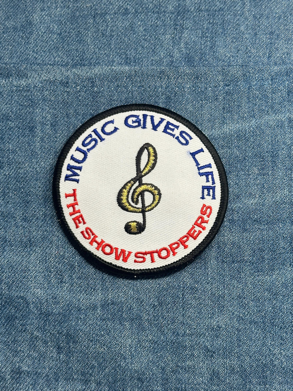 Music Gives Life Collectable Patch: Round White - Vintage Band Accessory