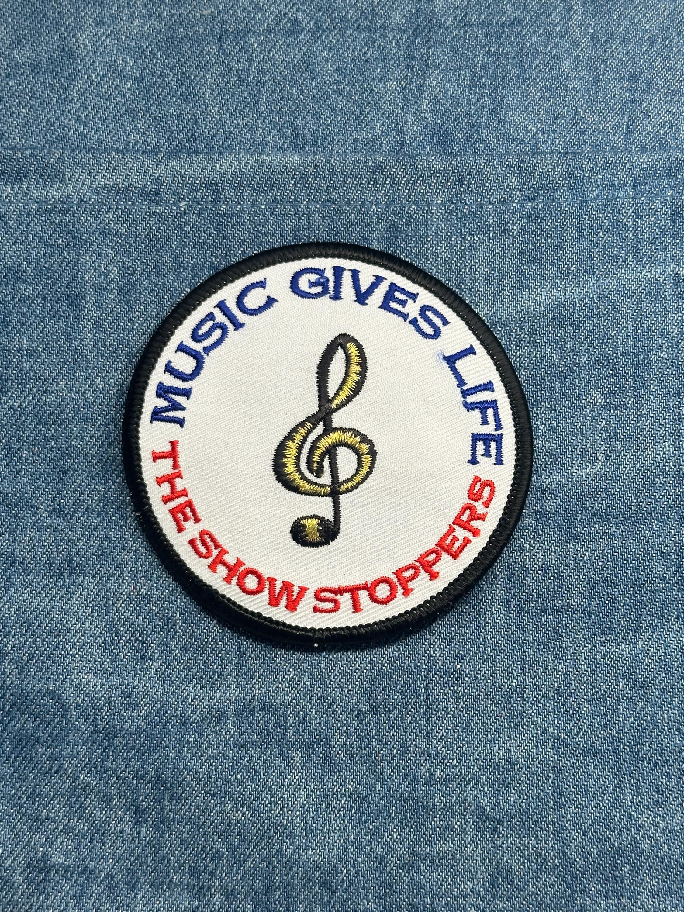 Music Gives Life Collectable Patch: Round White - Vintage Band Accessory
