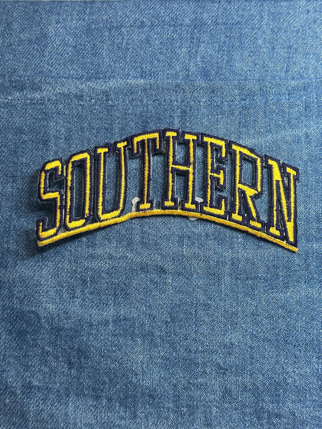 Southern Collegiate Patch: Bold Yellow & Blue - Vintage Style Accessory