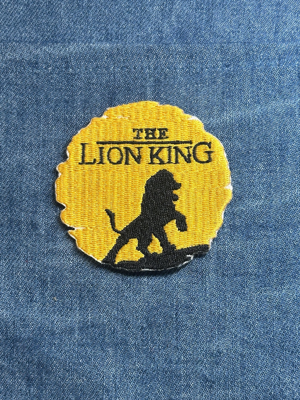 Lion King Collectable Patch: Yellow & Black Silhouette - 90s Disney Accessory