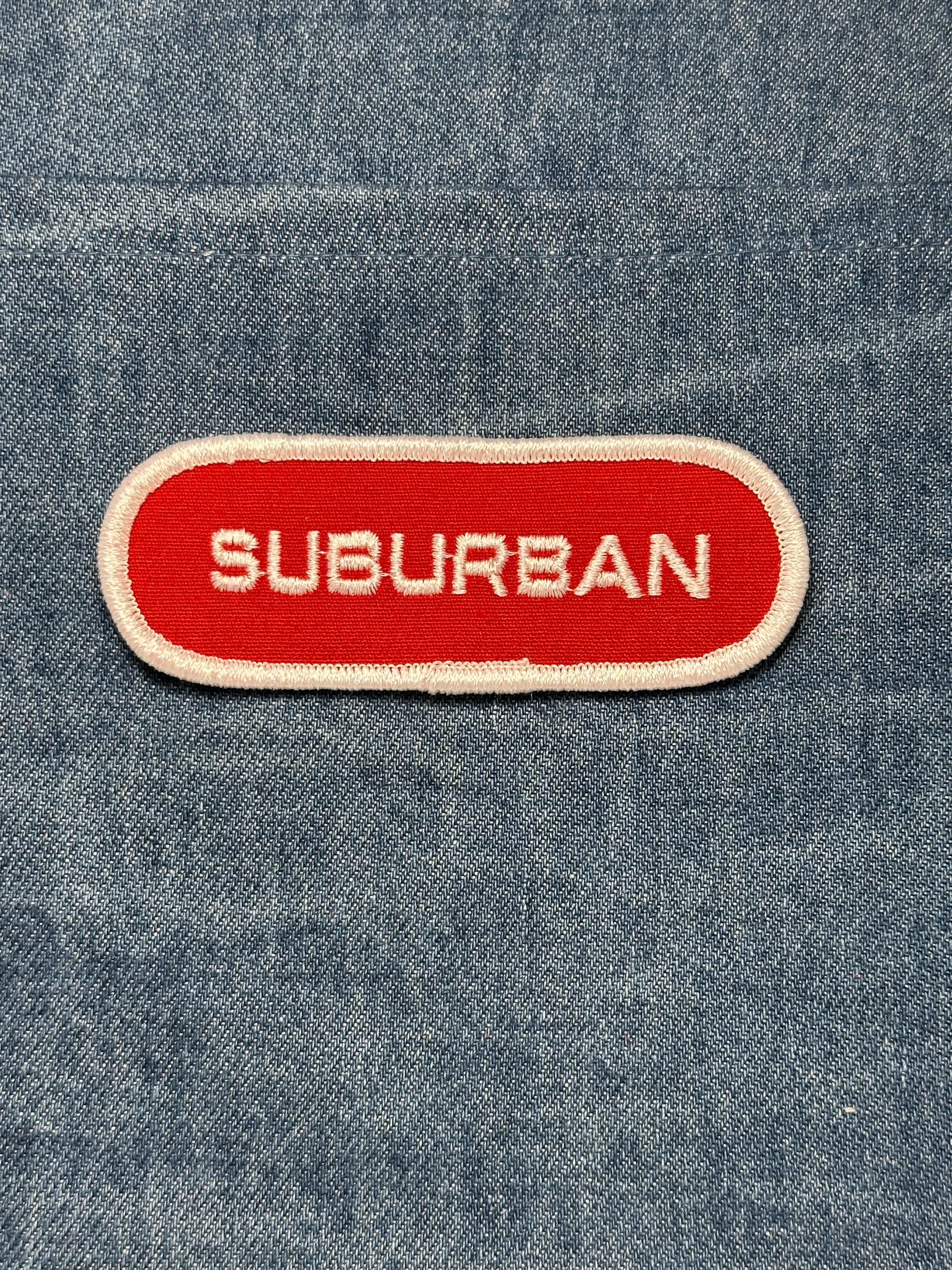 Suburban Collectable Patch: Red White Oval - Retro Auto Accessory