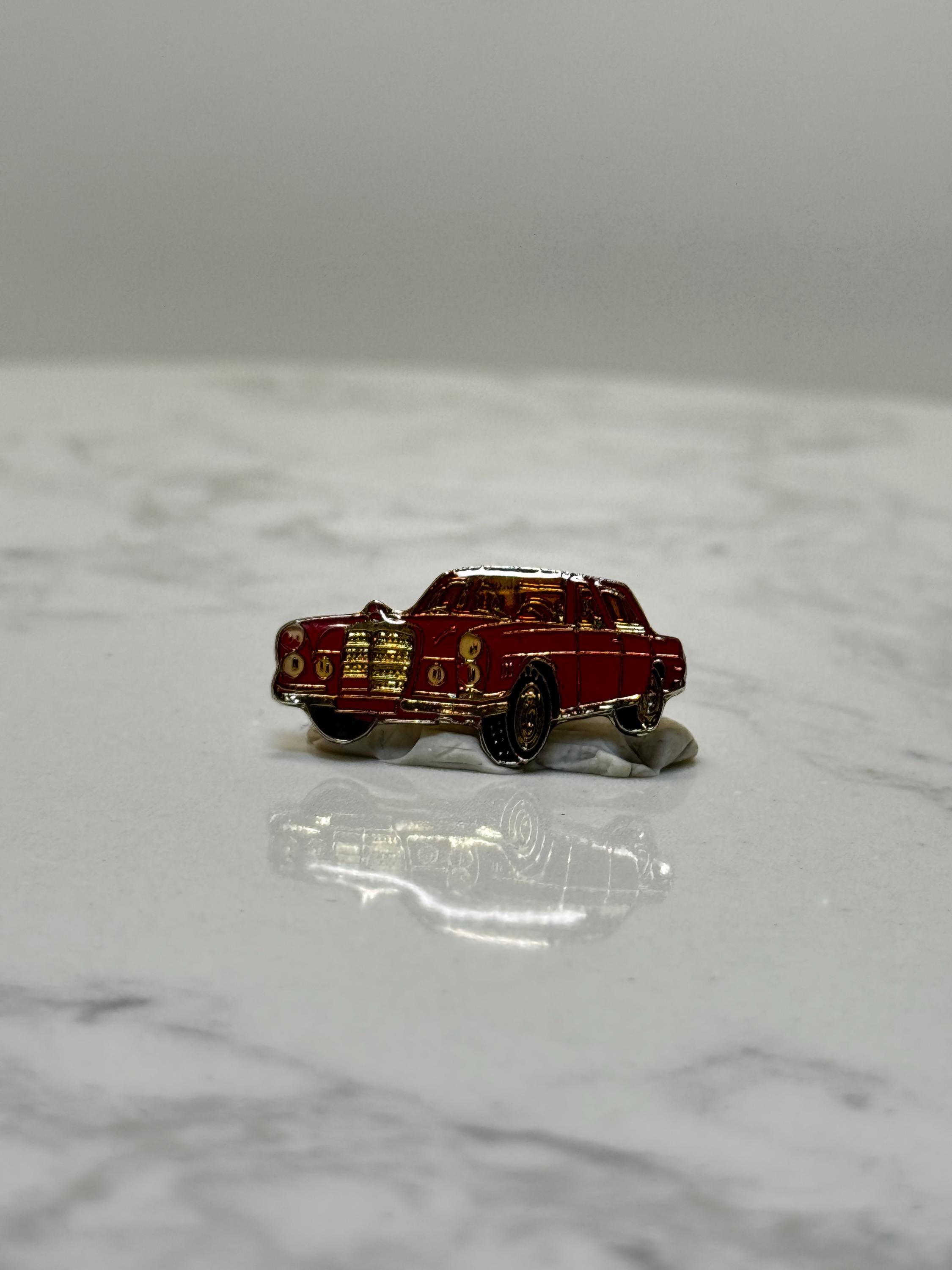 1960s Mercedes Benz 300SE Sedan Pin: Classic Red Luxury Car Enamel Pin