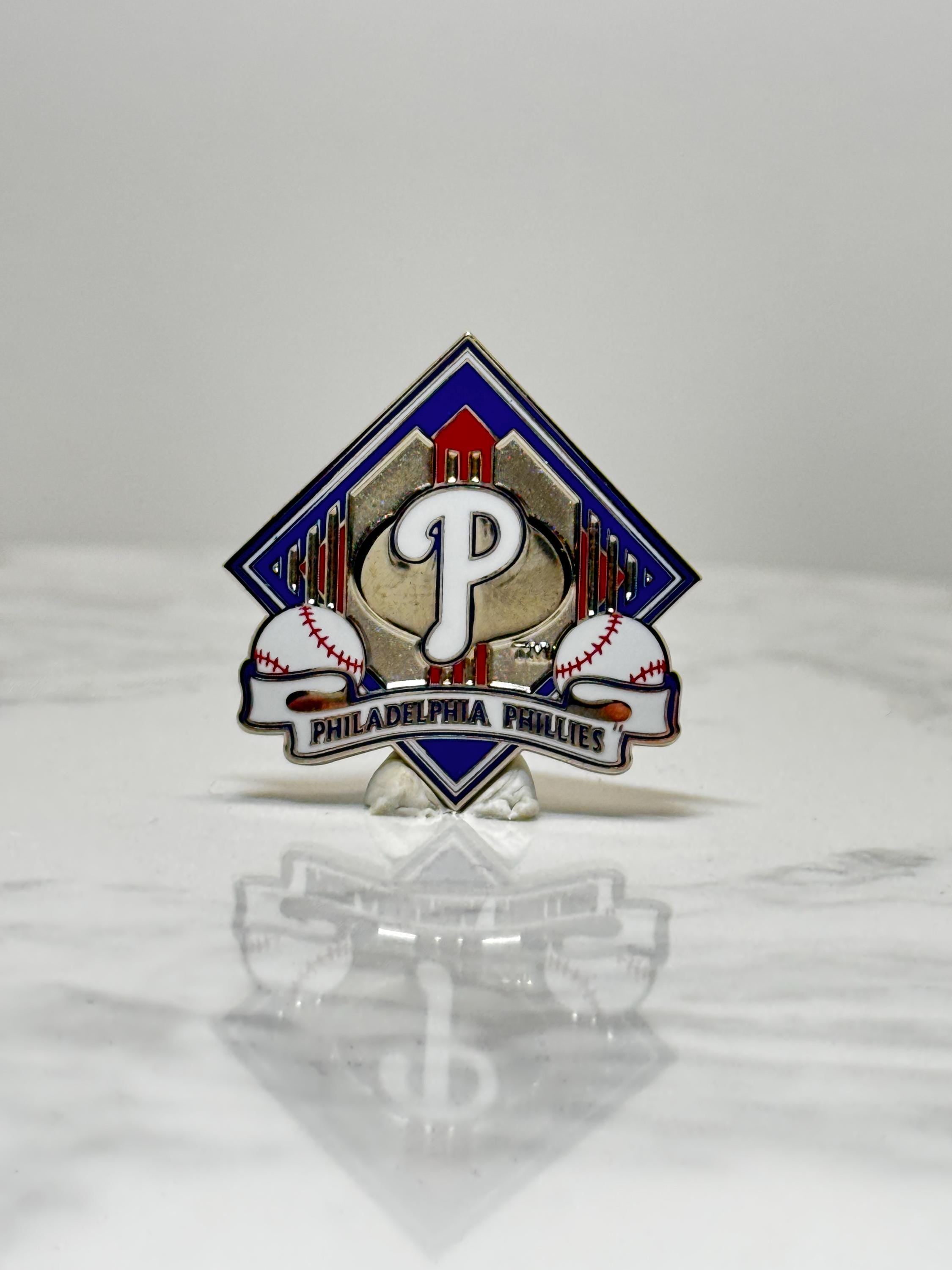Philadelphia Phillies Baseball Pin: Enamel & Silver Tone - Sports Fan Accessory