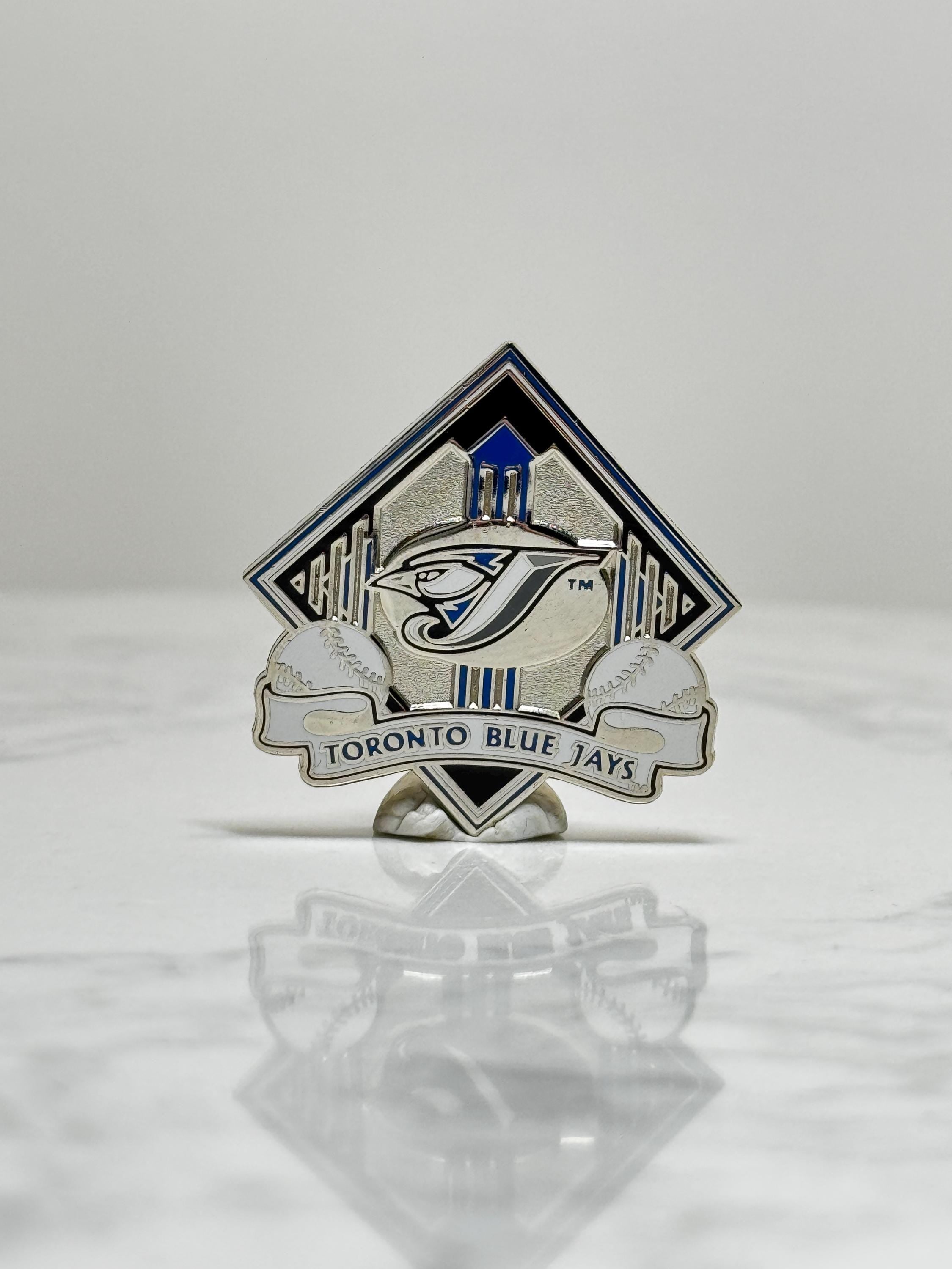 Toronto Blue Jays Baseball Pin: Silver & Blue Enamel - MLB Sports Accessory