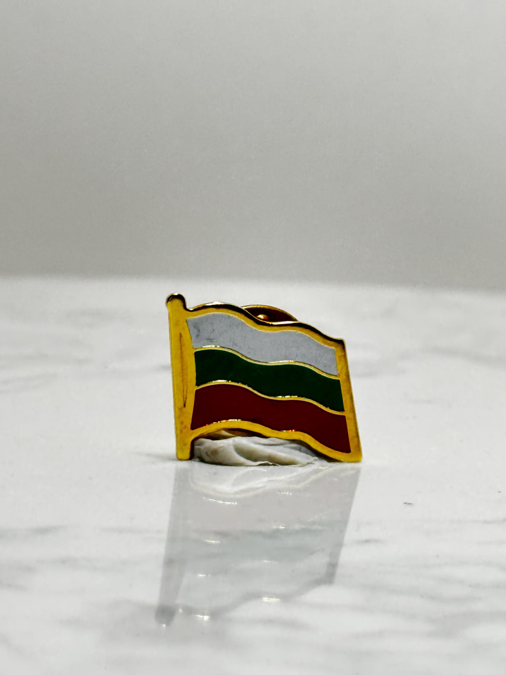 Bulgaria Flag Pin: Gold Trim Enamel - Vintage Patriotic Accessory