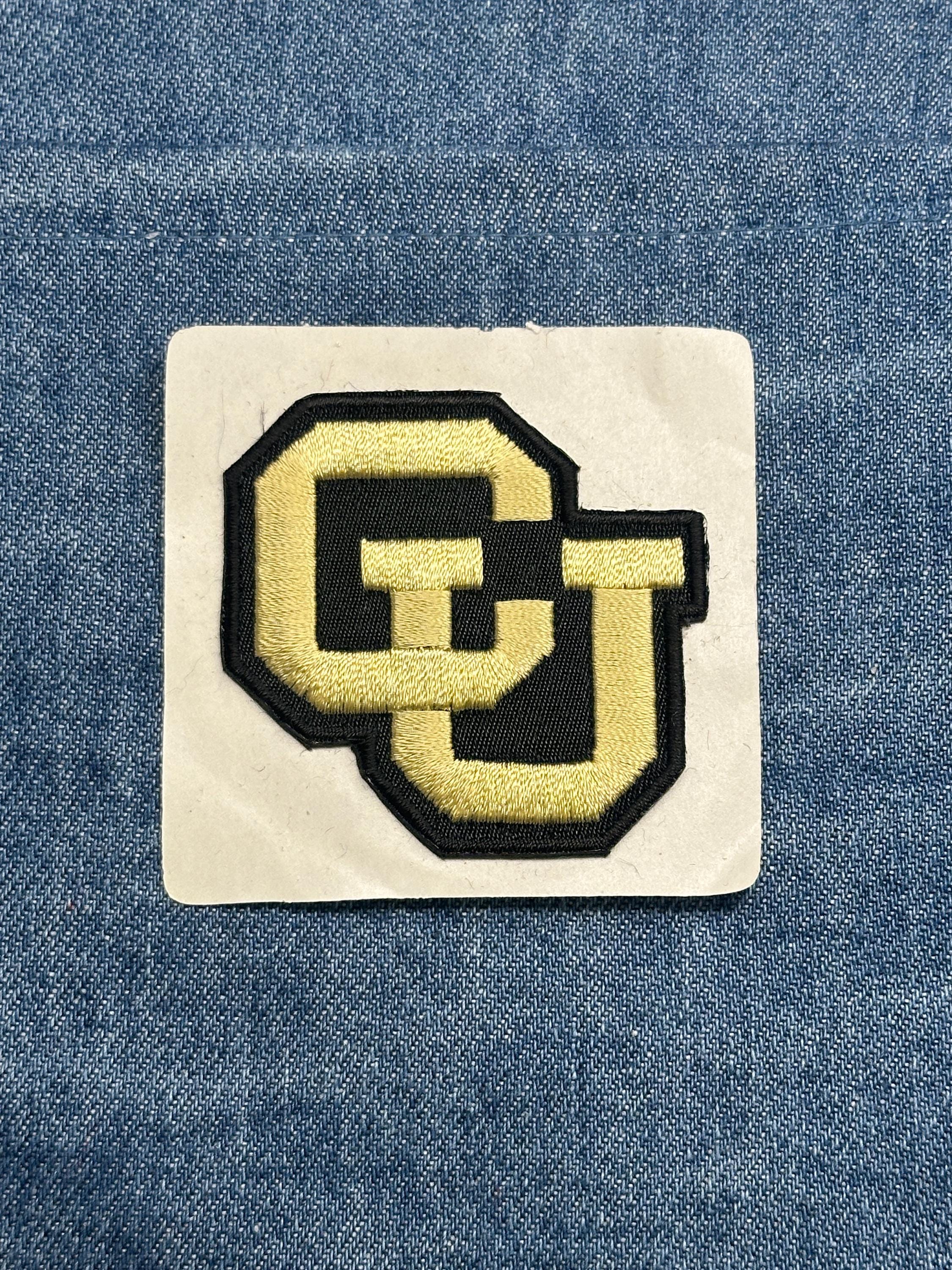 CU Boulder Collectable Peel and Stick Patch: Gold & Black Logo - College Accessory