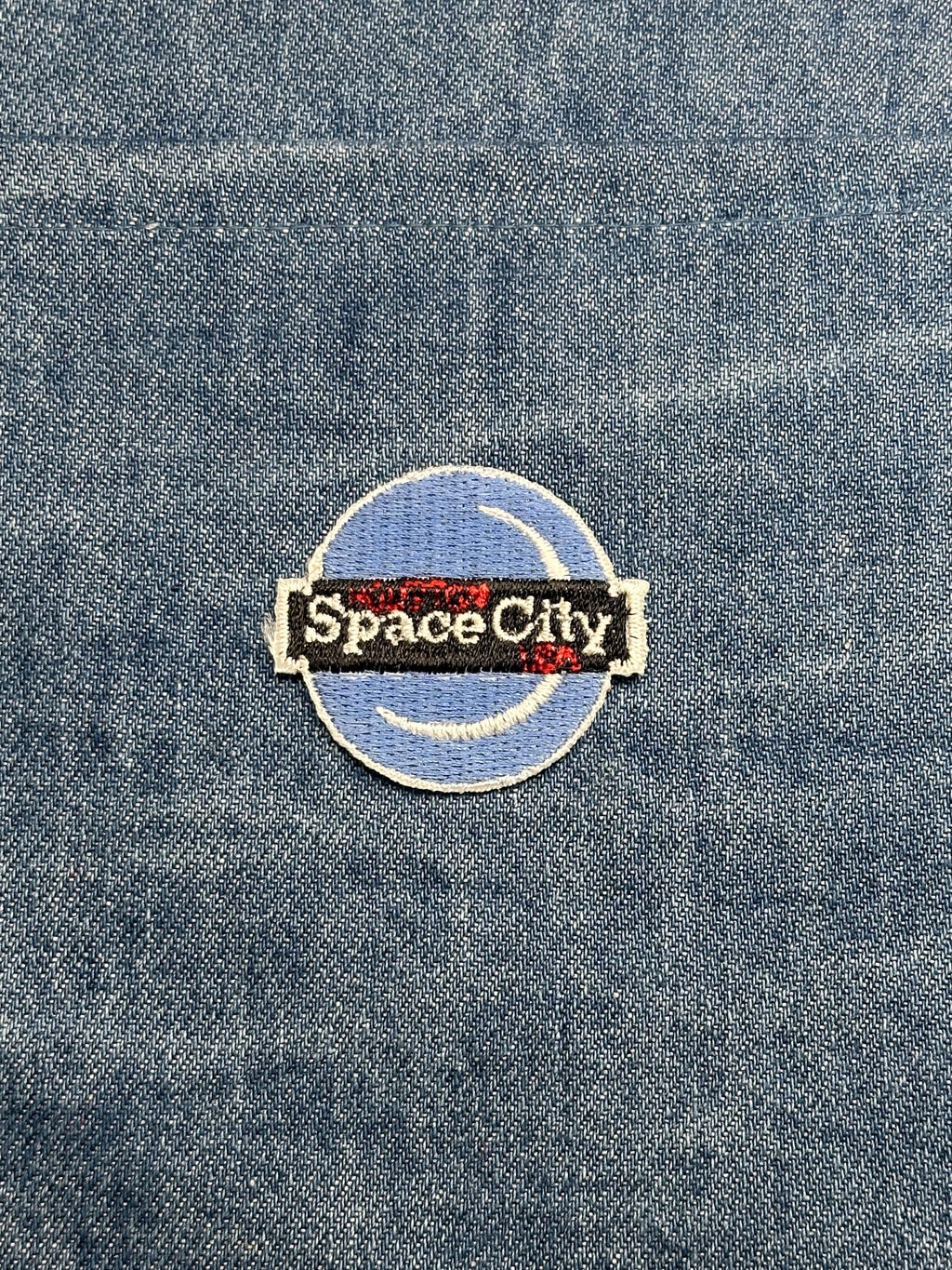 Space City Collectable Patch: Blue Retro Logo - Space-Themed Accessory
