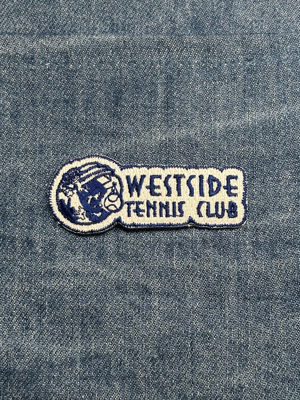 Westside Tennis Club Collectable Patch: Blue & White - Vintage Sports Accessory