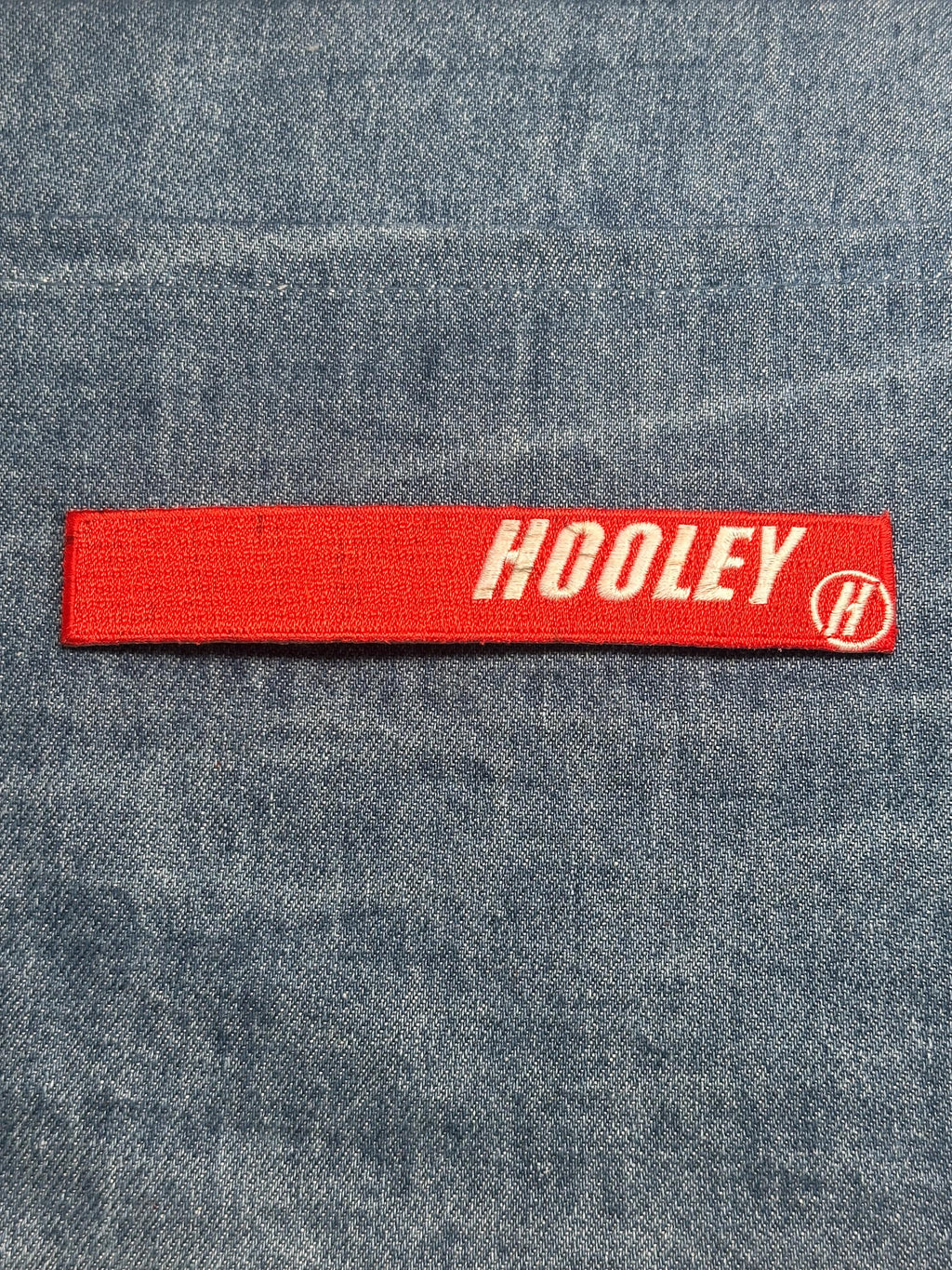 Hooley Collectable Patch: Red & White Label Style - Retro Accessory