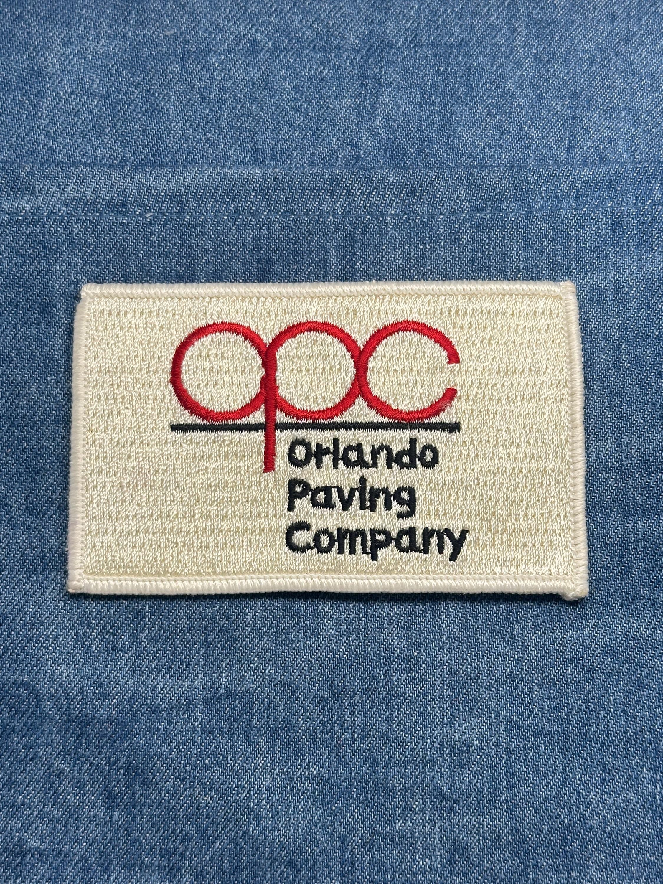 Orlando Paving Company Collectable Patch: Cream & Red - Retro Workwear Accessory