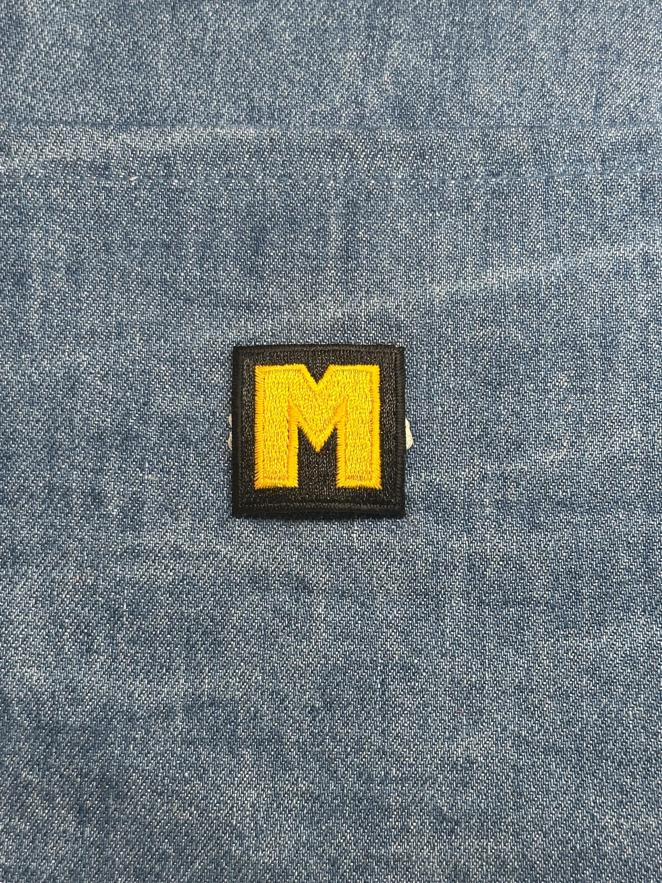 Michigan M Collectable Patch: Black & Gold - Collegiate Spirit Accessory