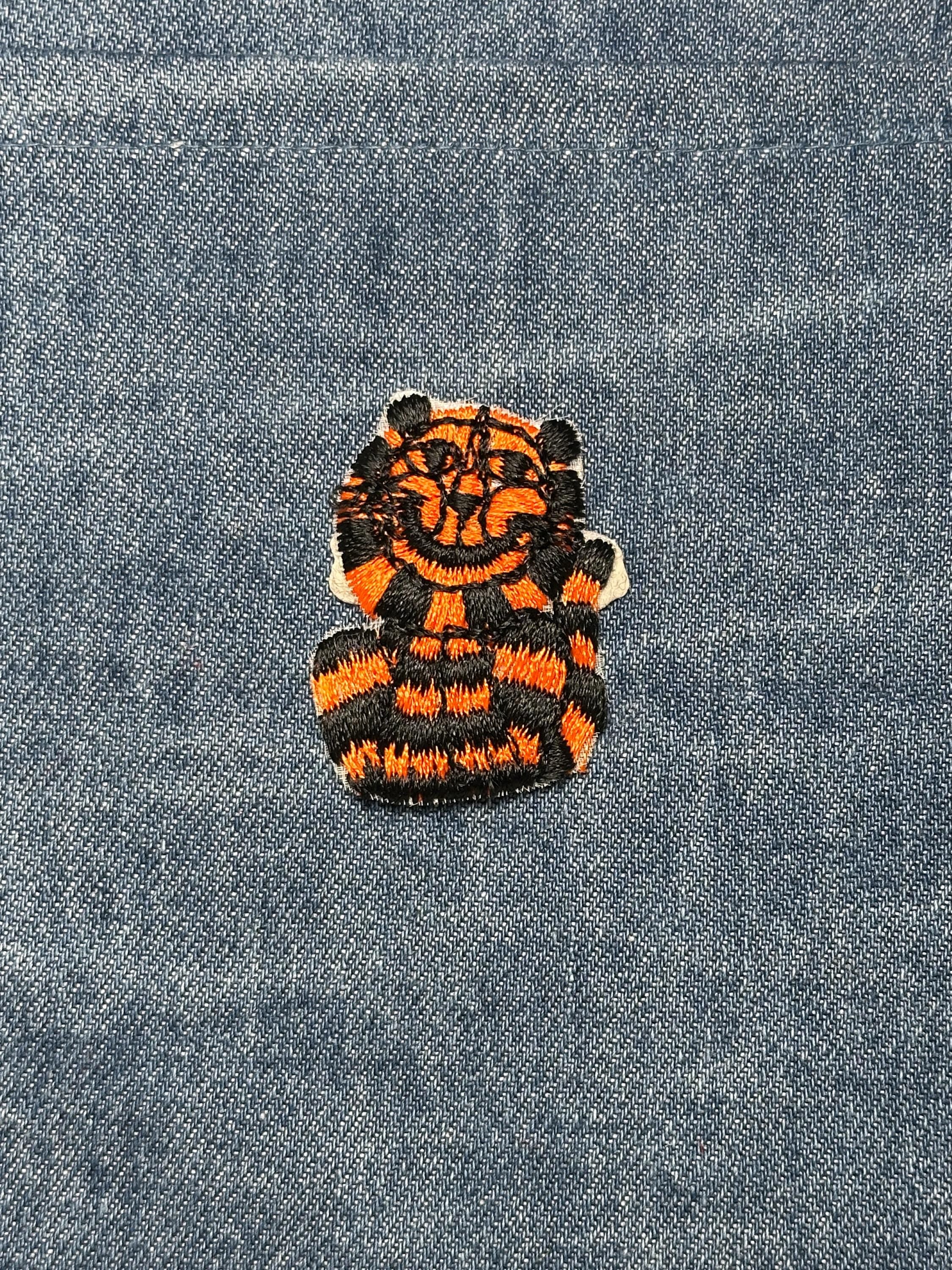 Tiger Cub Collectable Patch: Orange & Black - Vintage Animal Accessory