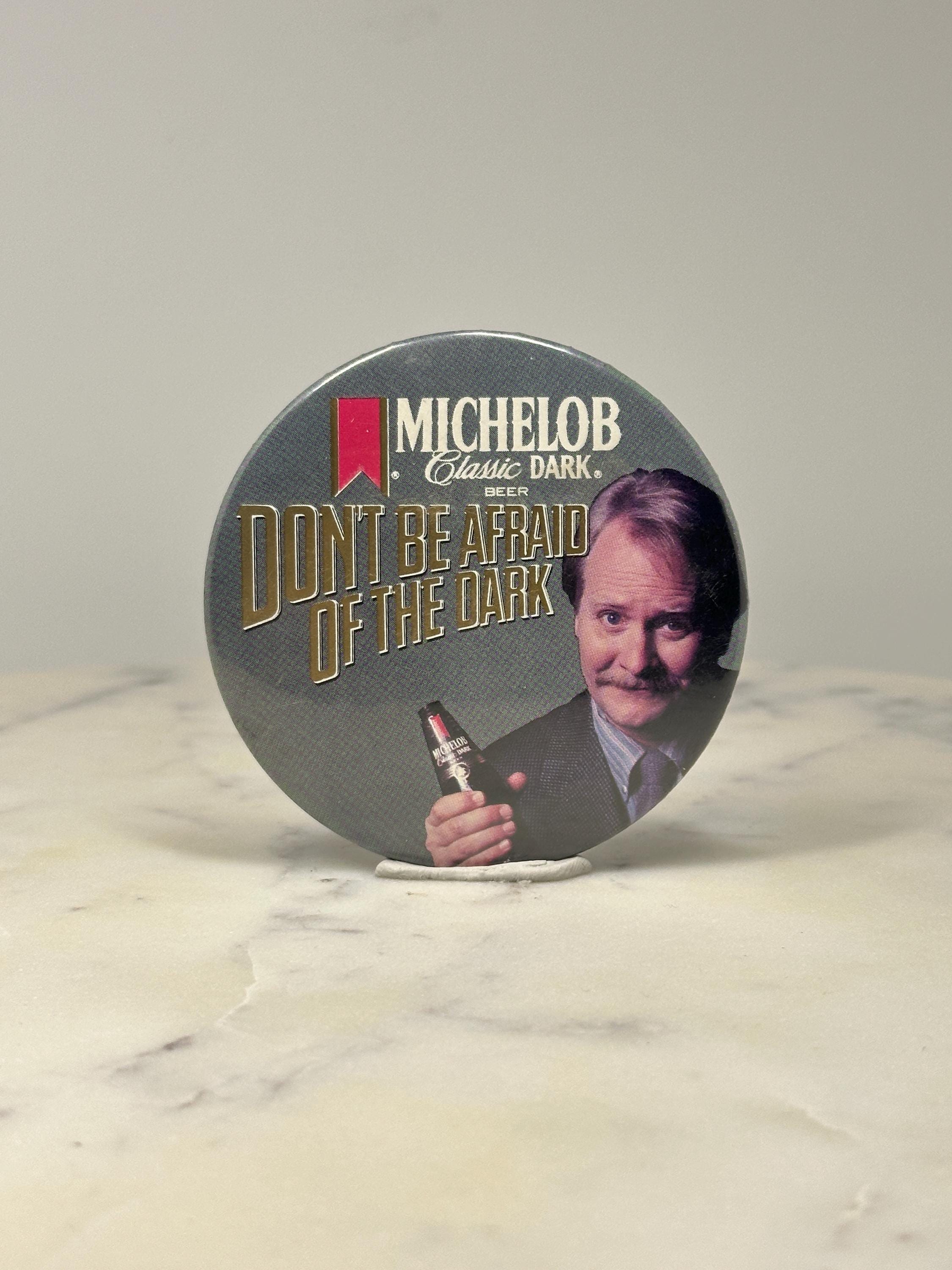Michelob Classic Dark Beer Button Pin: Gray Promo - 1990s Advertising