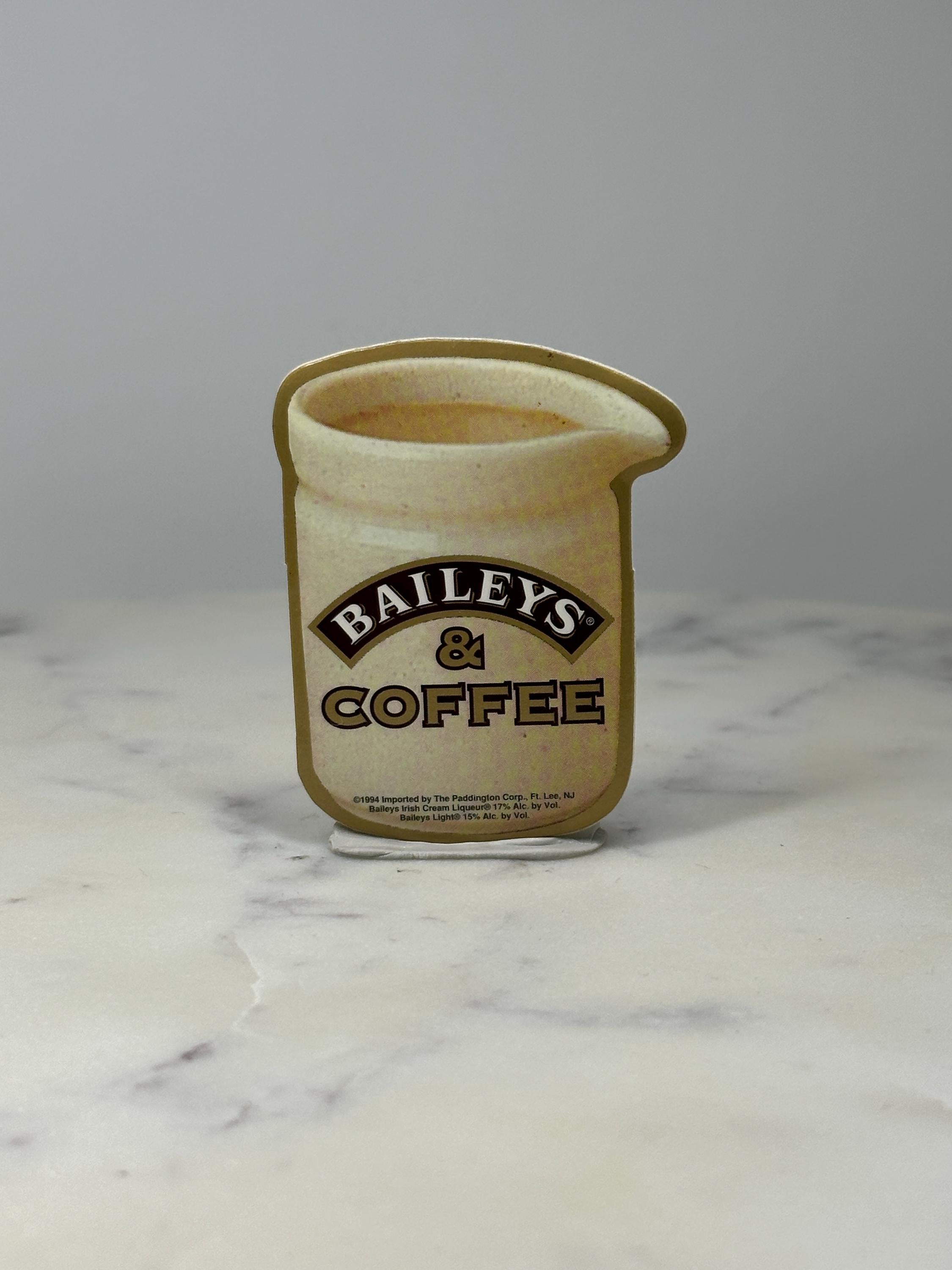 Baileys Coffee Cup Pin: Cream Button - 1990s Bar Accessory
