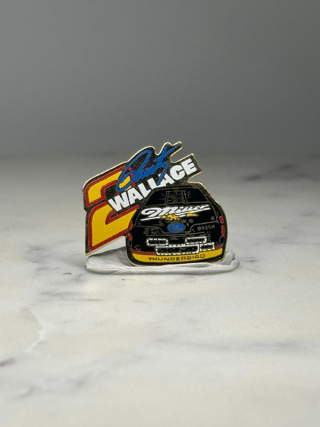 Rusty Wallace #2 NASCAR Pin: Enamel Multi Color - 1990s Racing Accessory