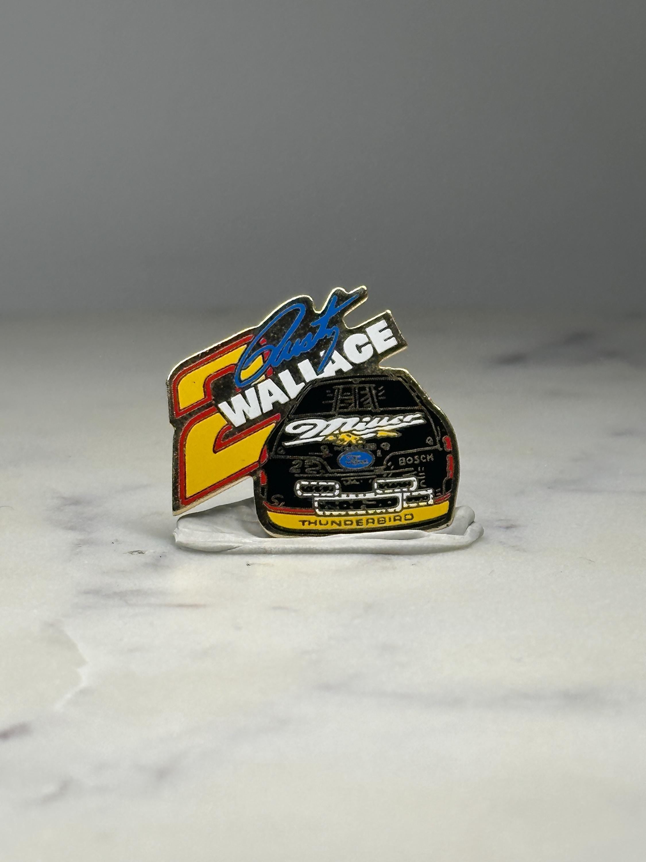 Rusty Wallace #2 NASCAR Pin: Enamel Multi Color - 1990s Racing Accessory