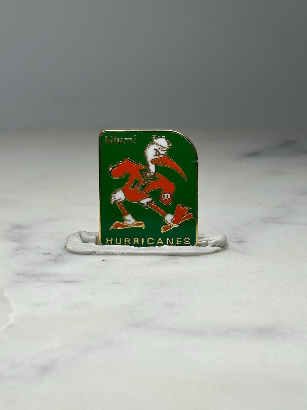 Miami Hurricanes Mascot Pin: Green Enamel - College Sports Accessory