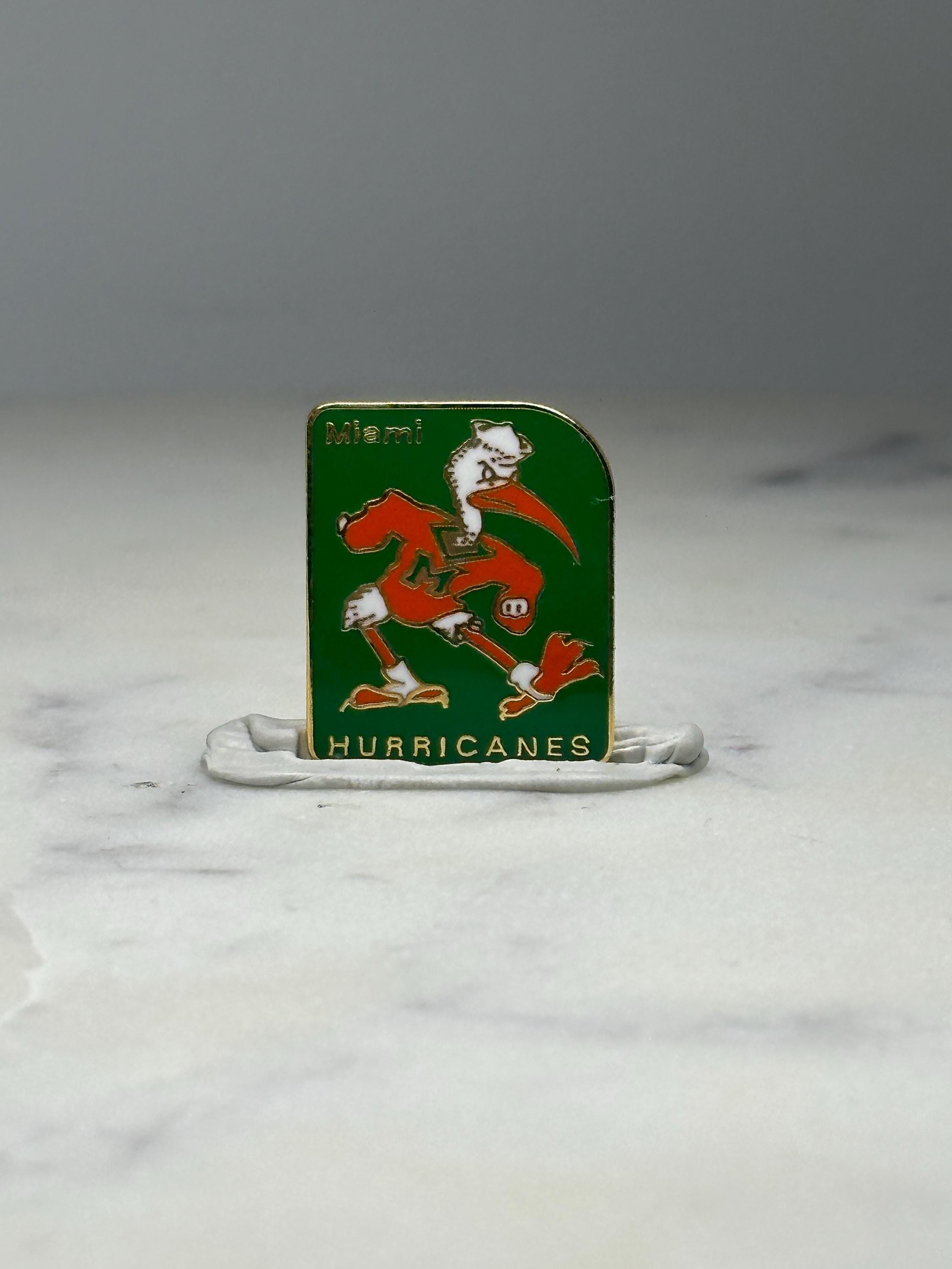 Miami Hurricanes Mascot Pin: Green Enamel - College Sports Accessory