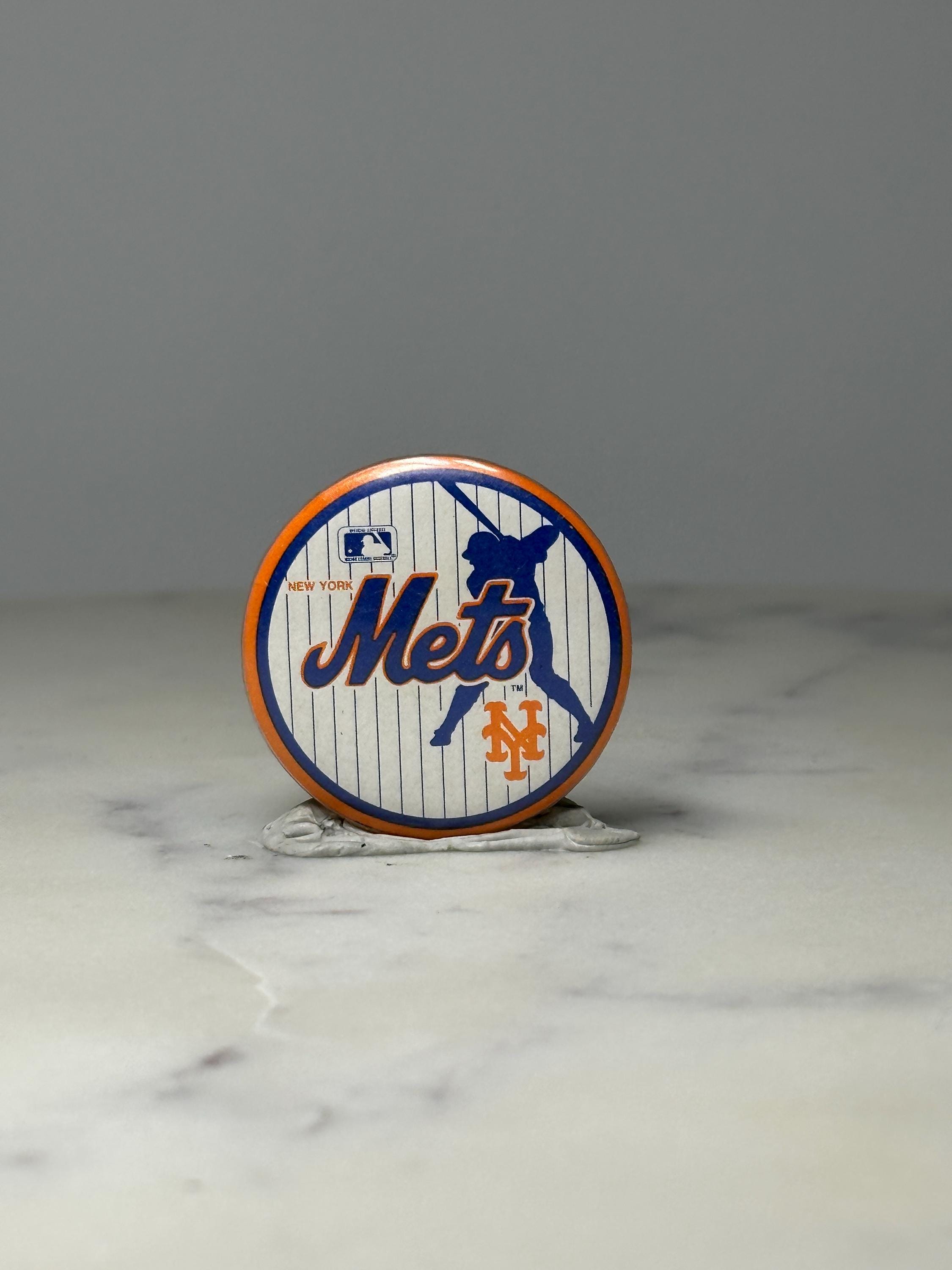 New York Mets Baseball Pin: Orange Blue Enamel - MLB Sports Accessory