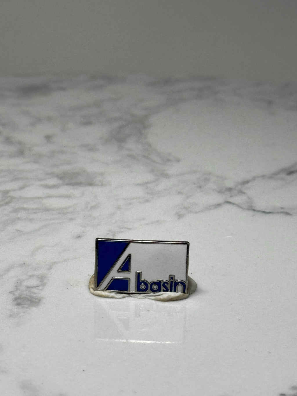 Abasin Company Logo Pin: Blue & White Enamel - Corporate Accessory
