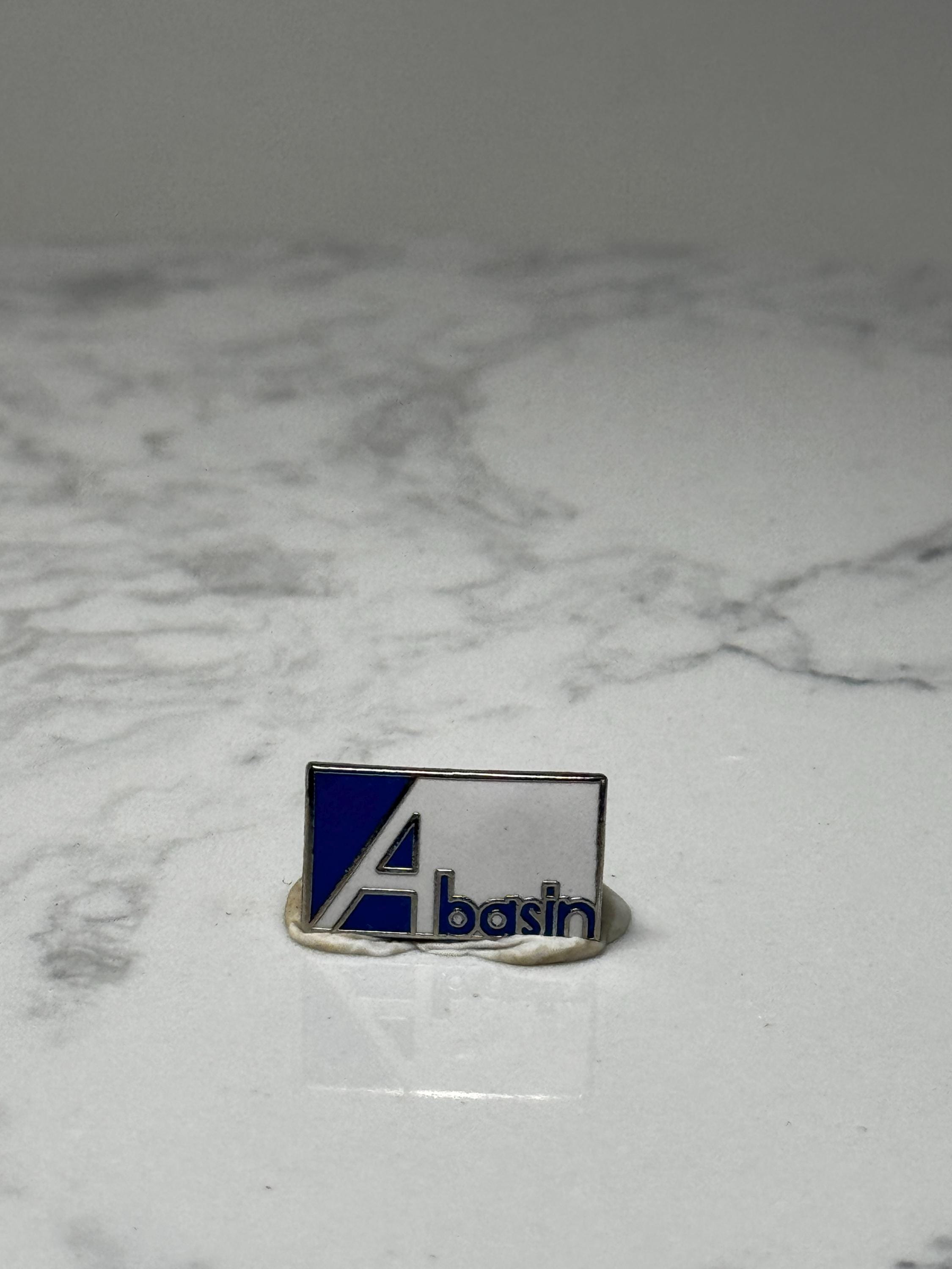 Abasin Company Logo Pin: Blue & White Enamel - Corporate Accessory