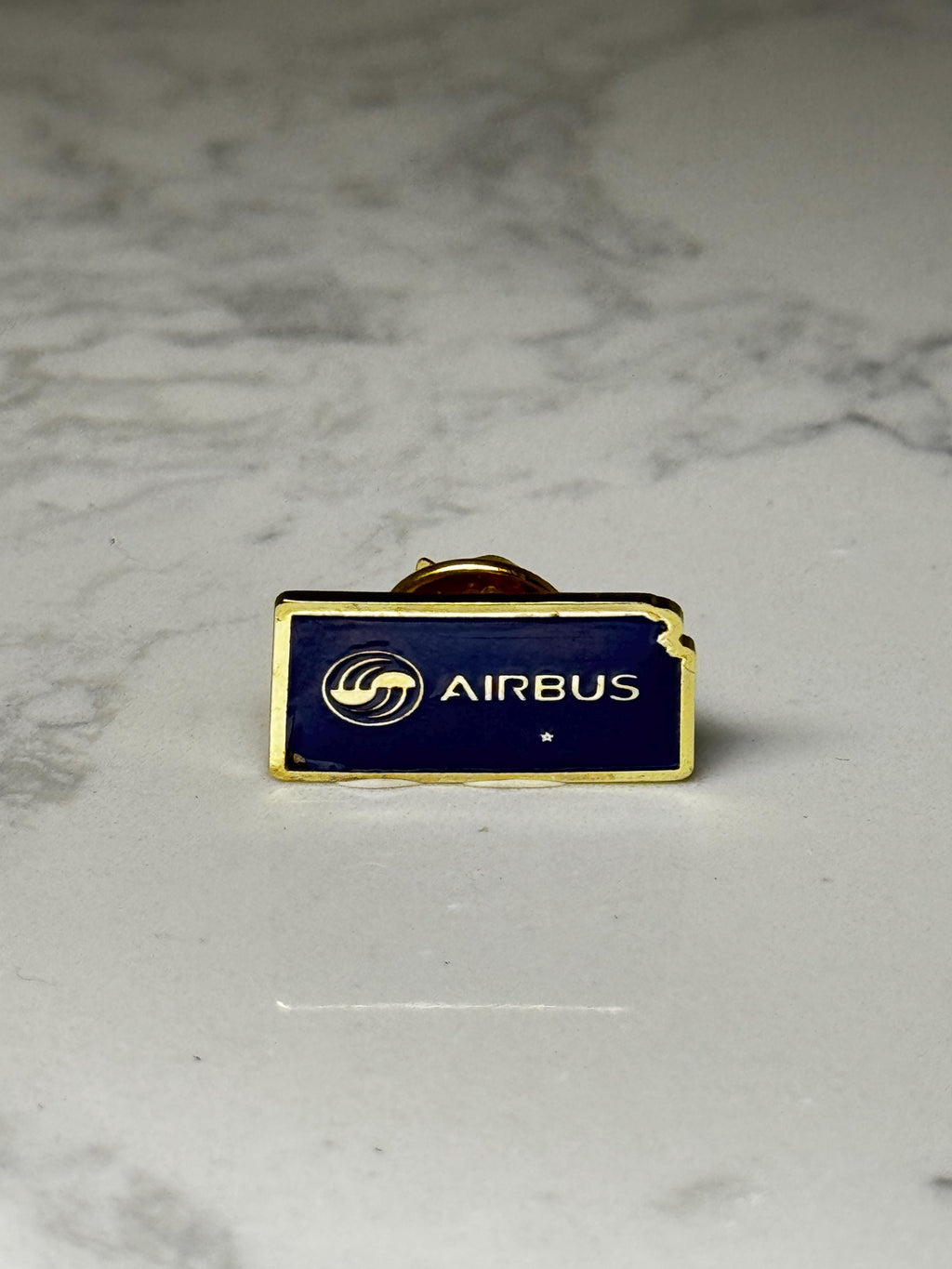 Airbus Logo Enamel Pin: Blue & Gold - Aviation Corporate Accessory