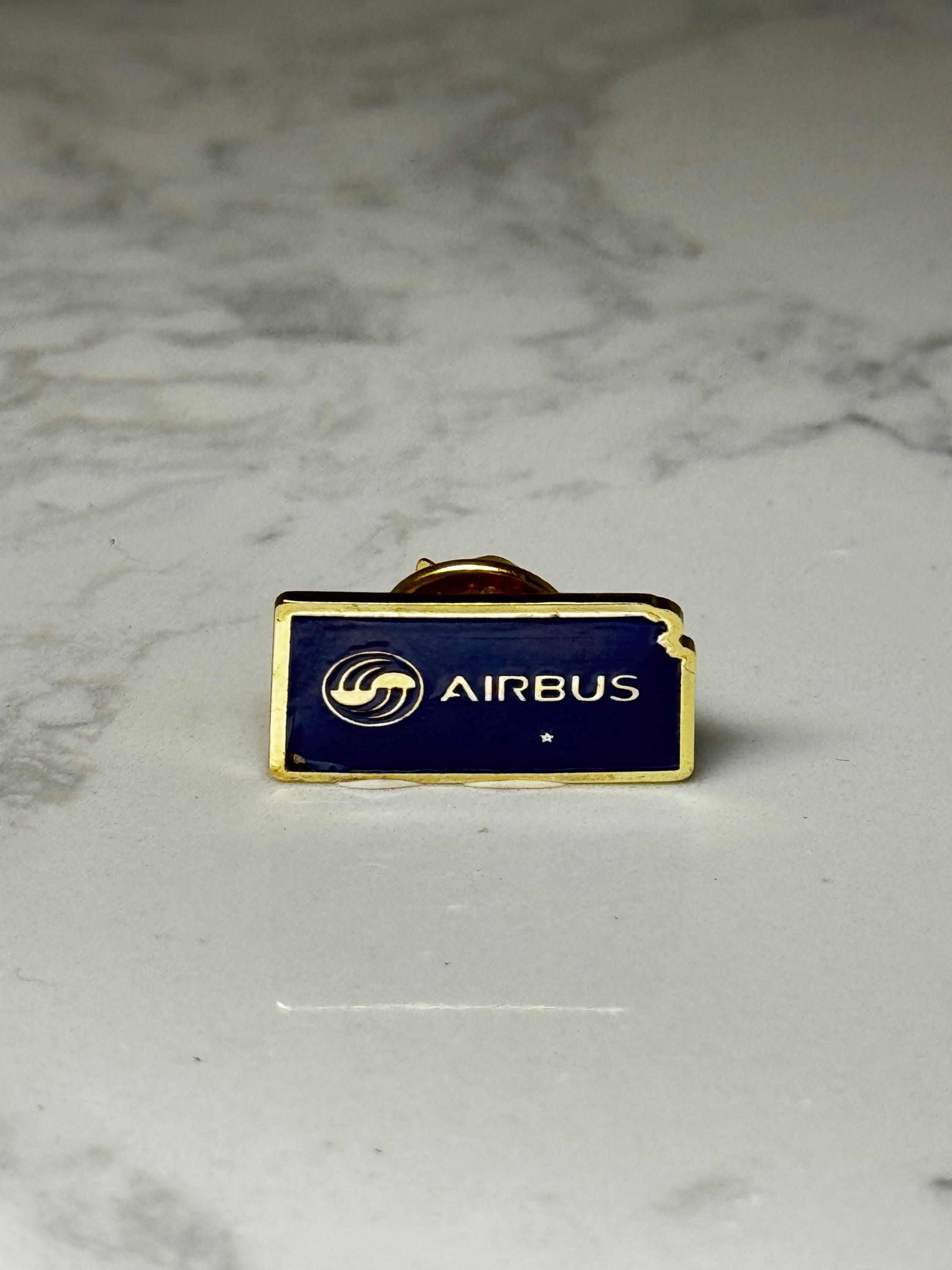 Airbus Logo Enamel Pin: Blue & Gold - Aviation Corporate Accessory