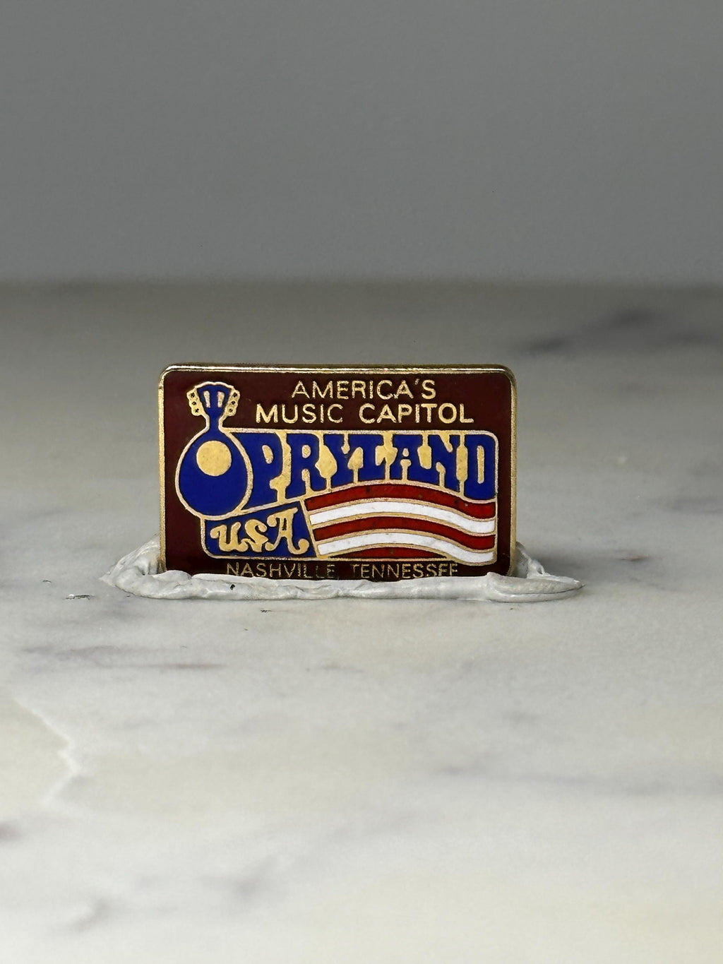 Opryland USA Enamel Pin: Red White Blue - Nashville Music Souvenir