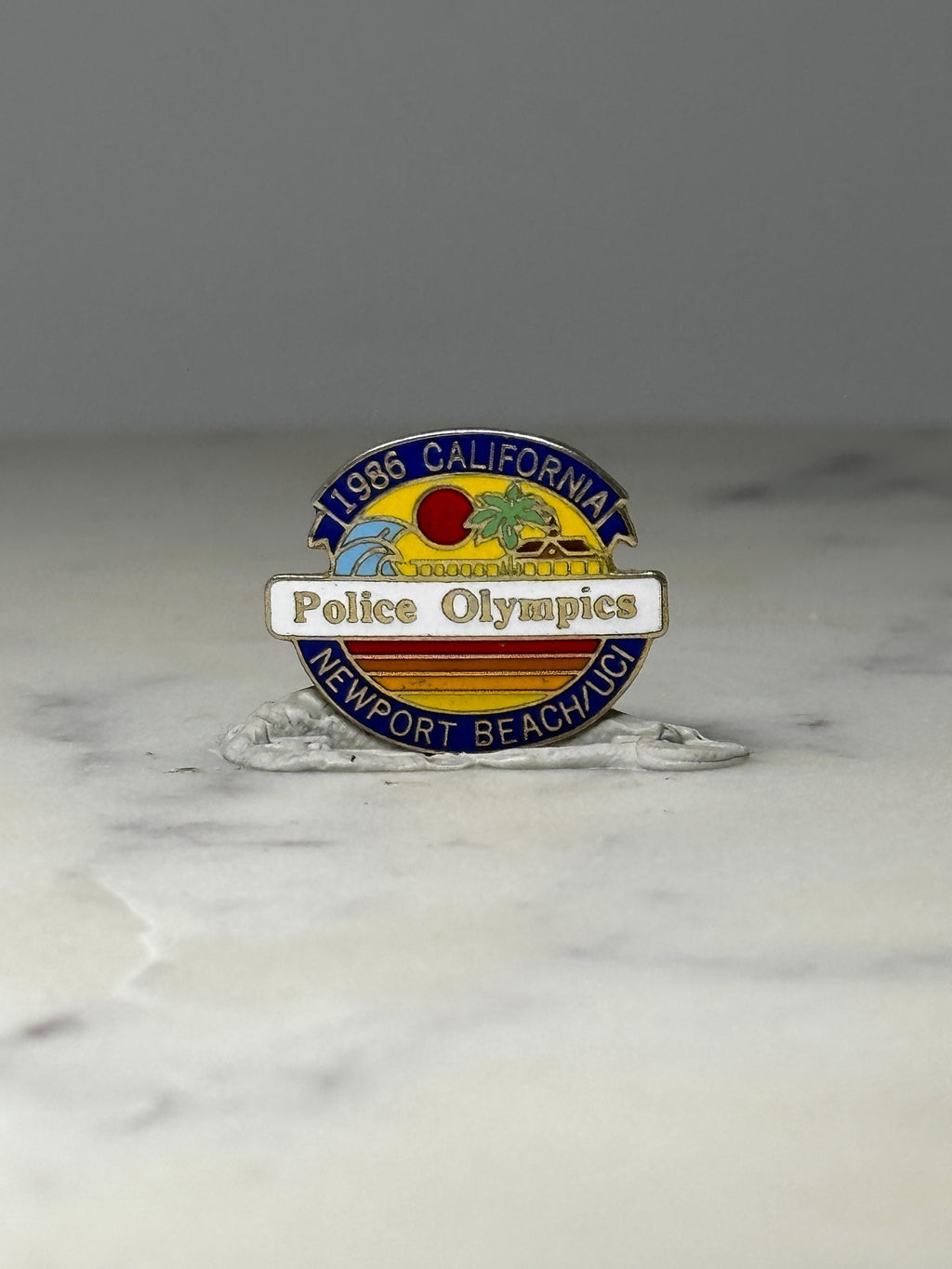 1986 California Police Olympics Pin: Enamel Newport Beach UCI